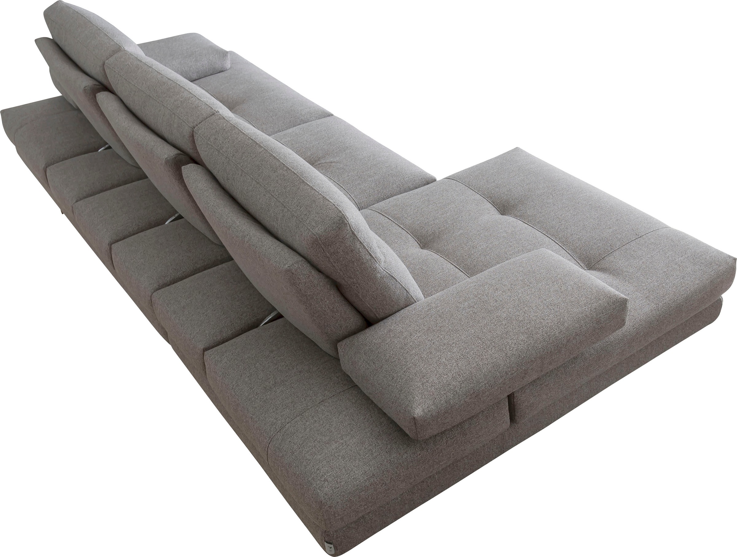 CALIA ITALIA Ecksofa »Toby Wing, L-Form, Designsofa mit sensationellem Sitzkomfort«, inklusive Sitztiefenverstellung, Füße in chrom glänzend