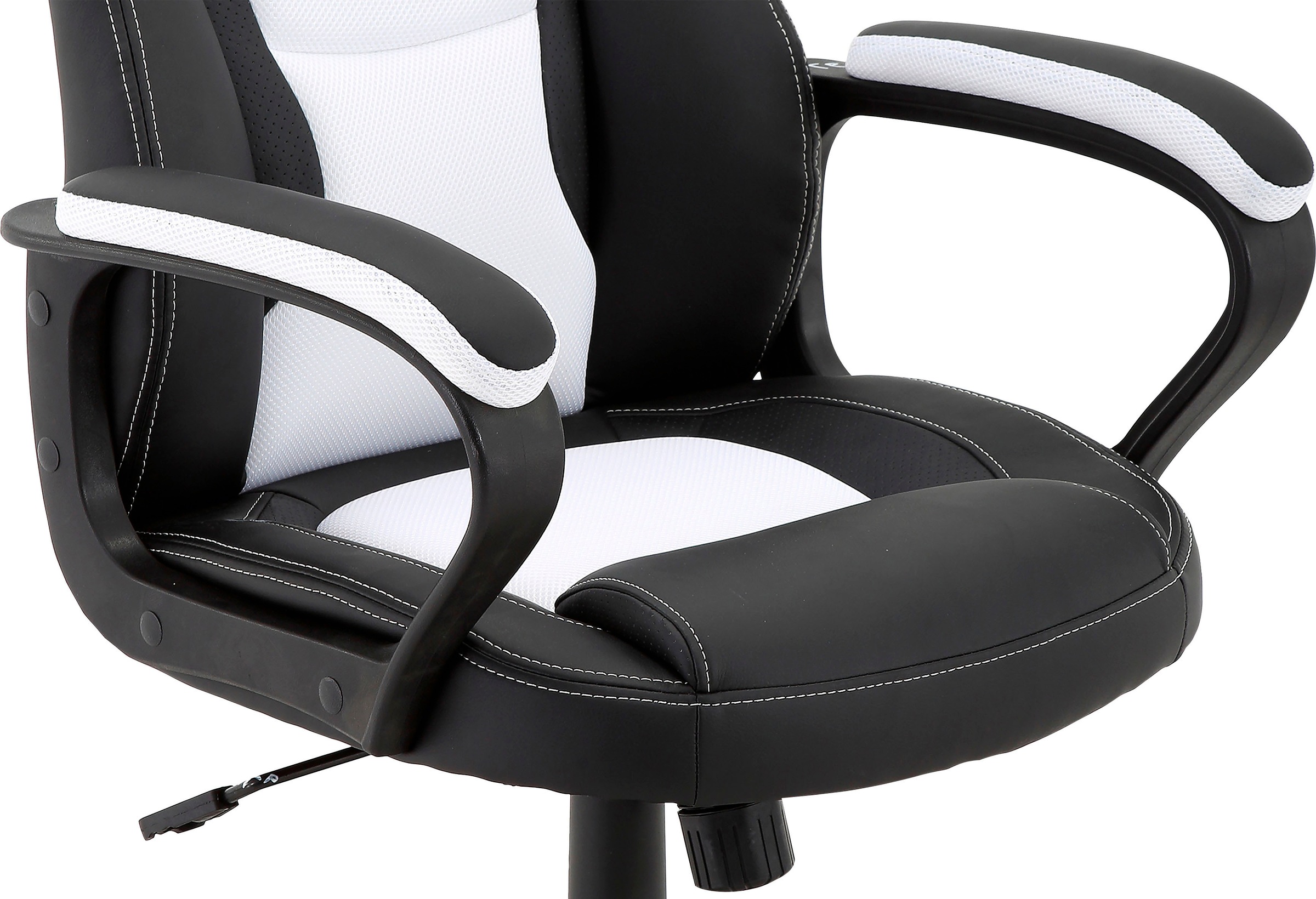5. Bild von byLIVING Gaming-Stuhl »Matteo«, Kunstleder-Netzstoff, verstellbarer Schreibtischstuhl mit Wippmechanik