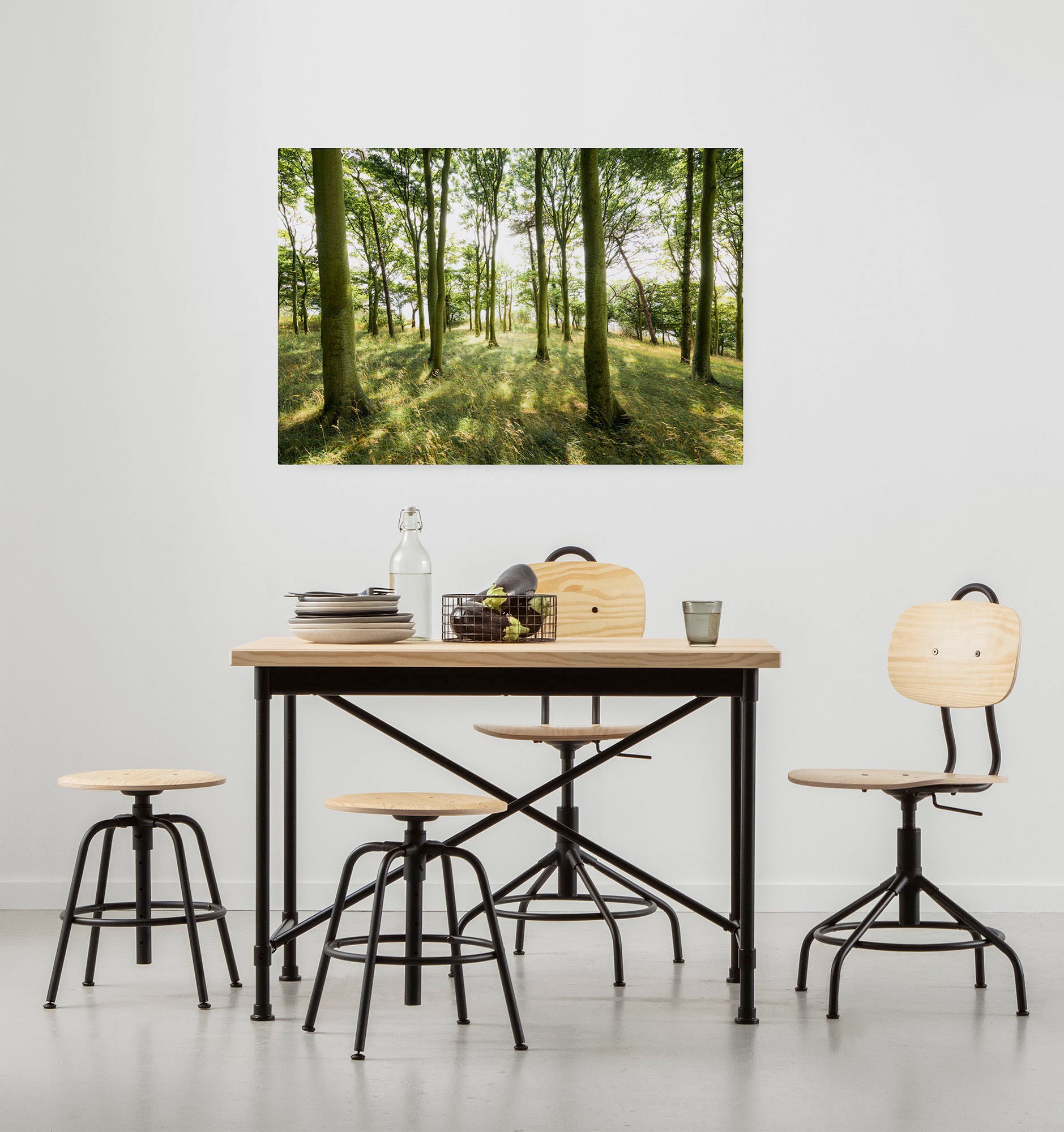Komar Leinwandbild »Dänische Buchen - Größe 90 x 60 cm« Baum   Berge   Blum günstig online kaufen