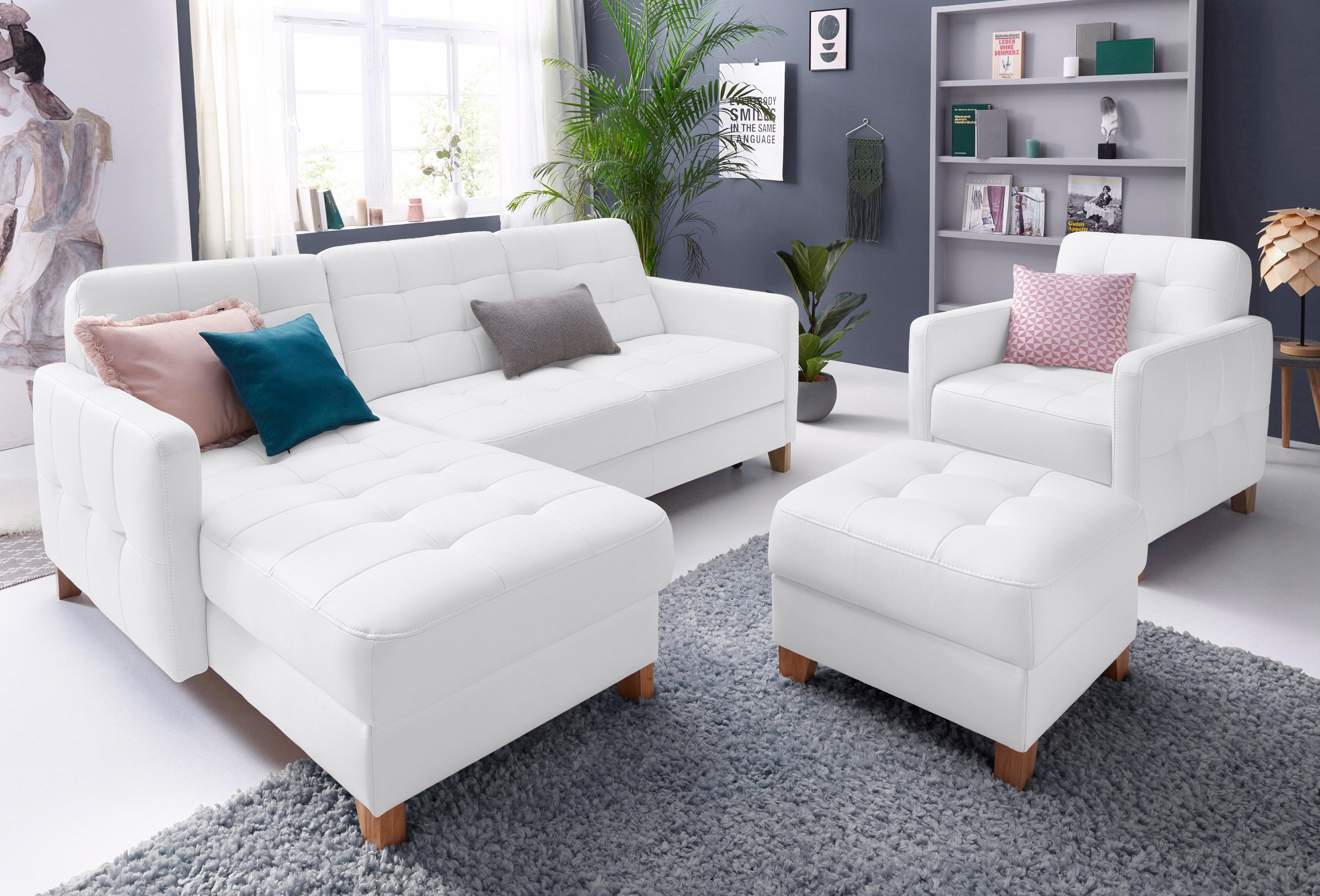 exxpo - sofa fashion Sessel »Elio, Loungesessel, aufwendige Detailverarbeitung, bequem und modern«, hoher Sitzkomfort für entspannende Momente