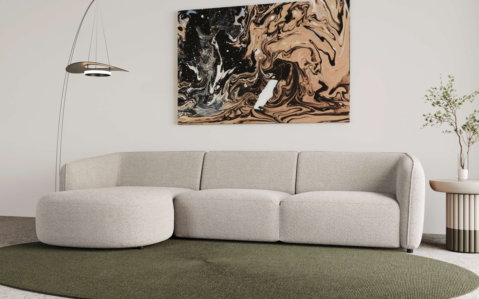 andas Ecksofa »Ostrup«, schlichtes modernes Design, in verschiedenen Farben