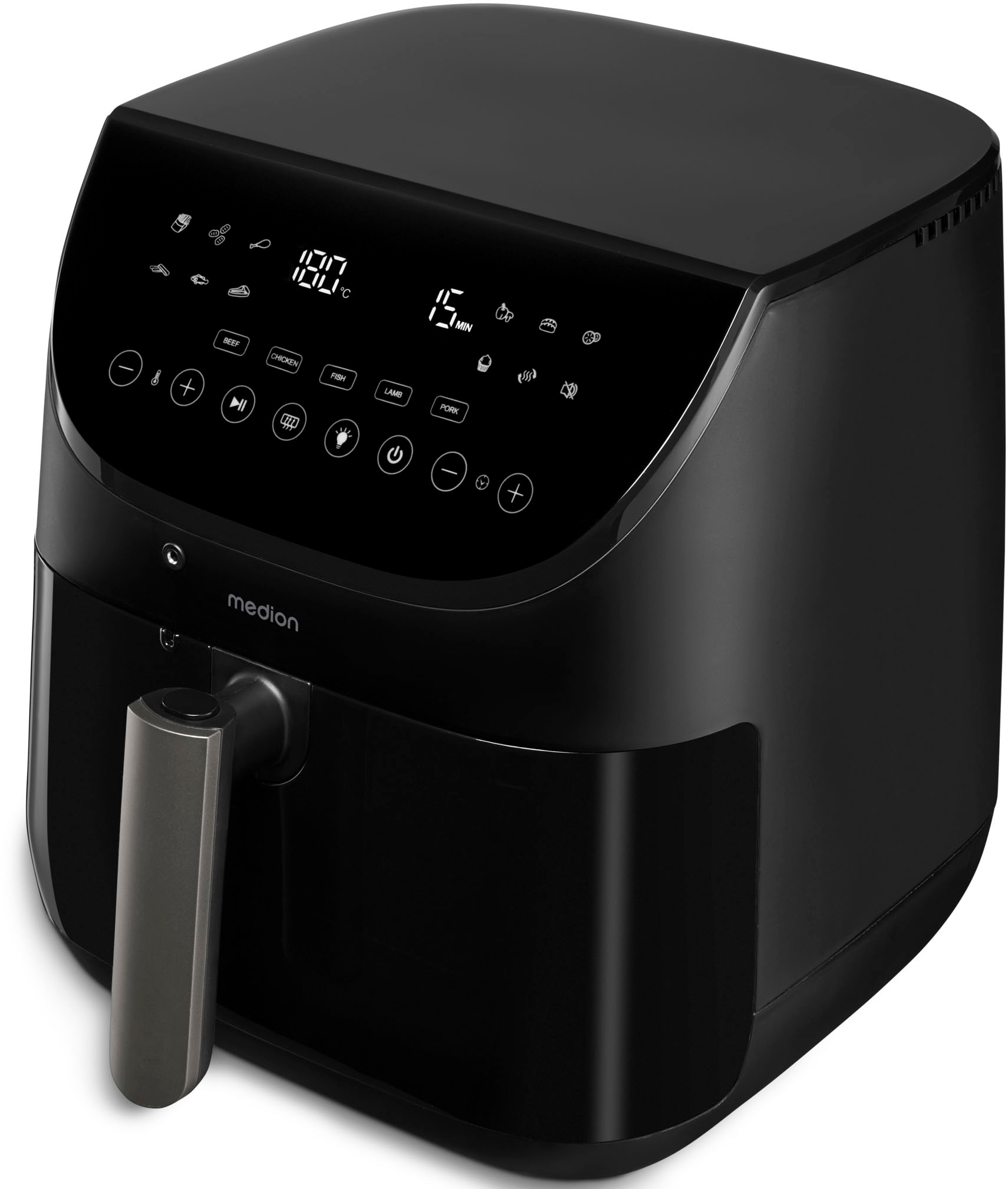 Medion® Heißluftfritteuse »MD13060« 1700 W Temperaturfühler, DC-Motor, leiser Betrieb, PFAS-freie SP