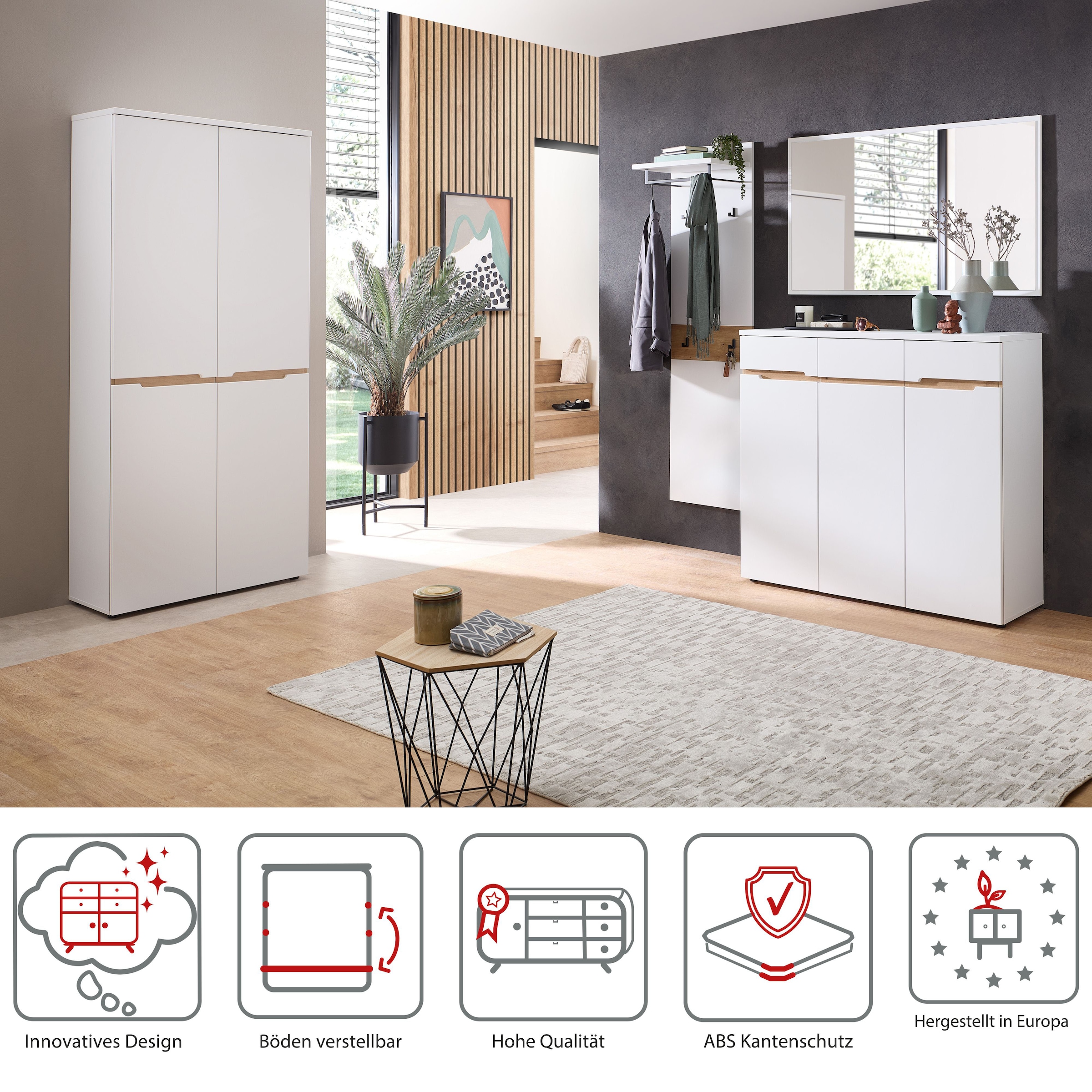 Innostyle Schuhschrank »Memphis Schuhschrank, 120x107x38cm (B/H/T)« 1 Stk. tlg.