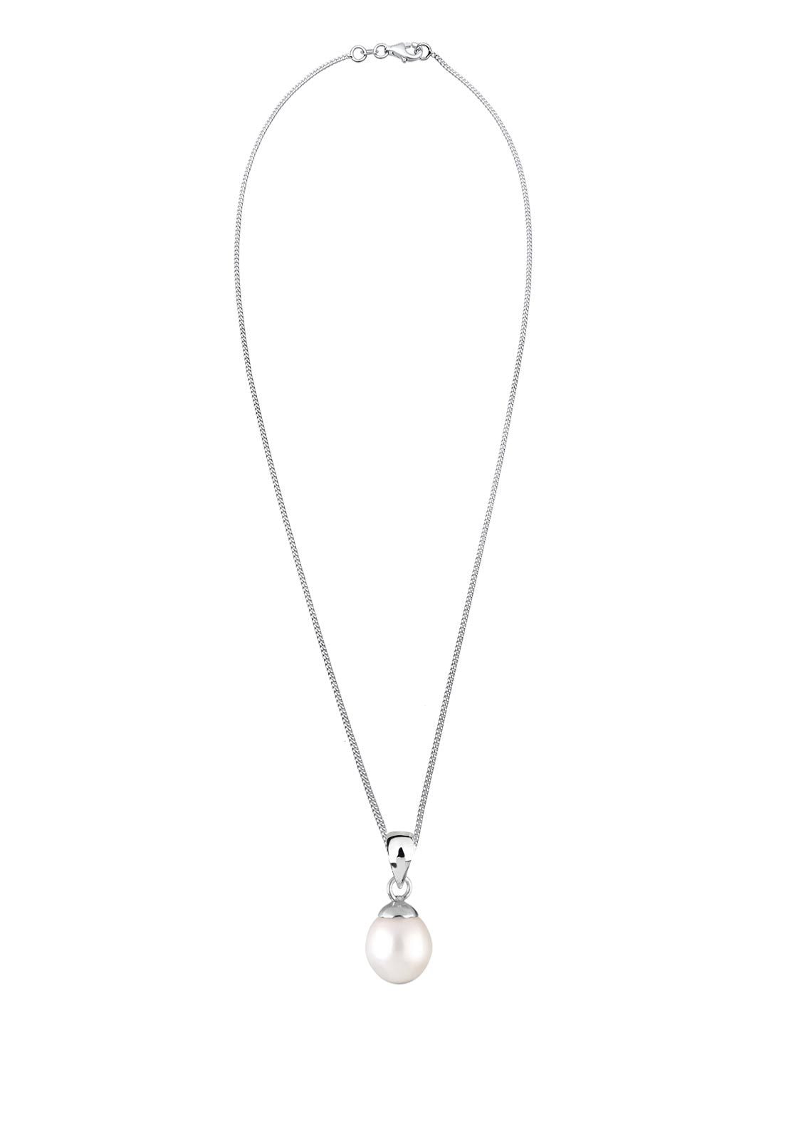 Elli Perlenkette »Perlen Weiß Tropfen 925 Sterling Silber«