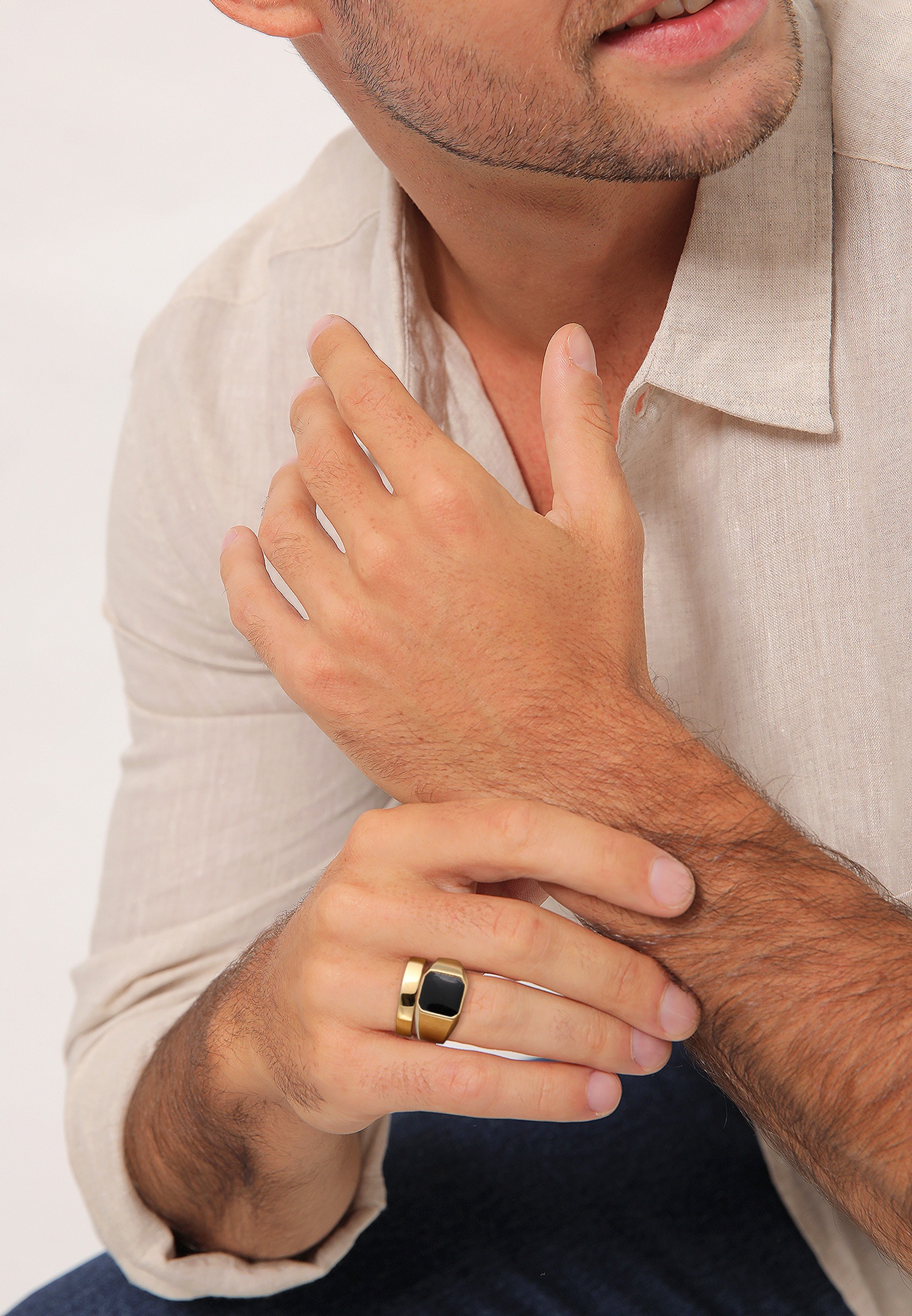 Kuzzoi Ring-Set »Kuzzoi Siegelring Bandring Set 925 Silber«