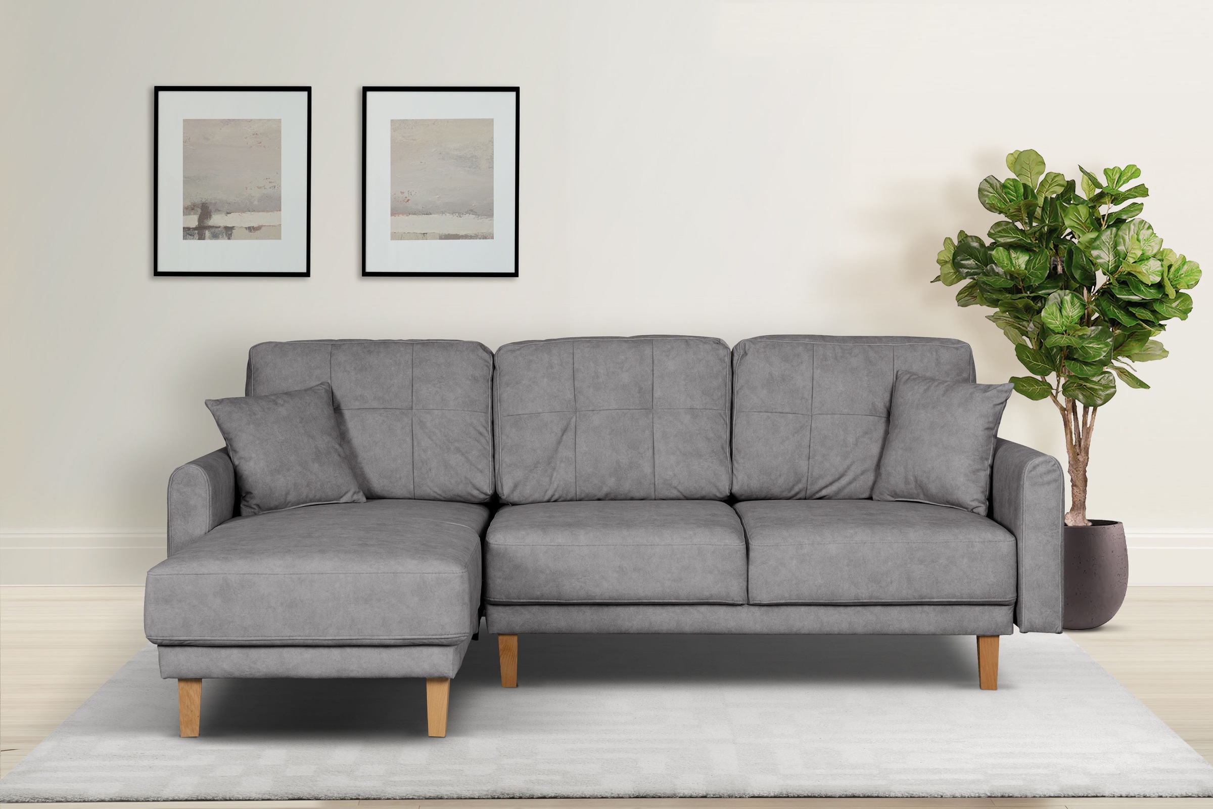 Home affaire Ecksofa »TRIPLO optionale Schlafsofa mit Bettkasten, Maße B/T/ günstig online kaufen