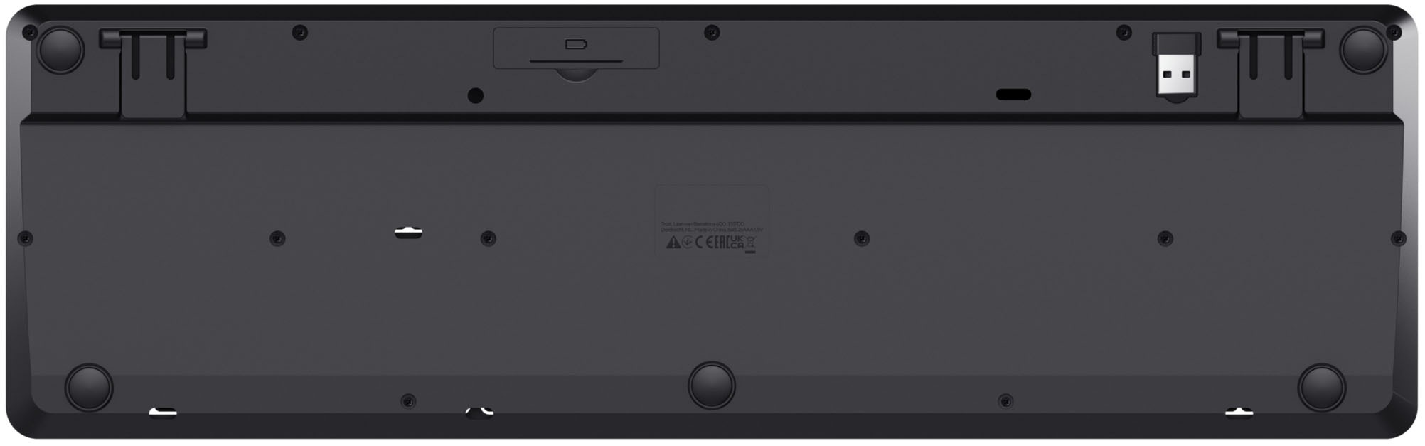 Trust Wireless-Tastatur »Ody II« (Fn-Tasten | Multimedia-Tasten | Windows-Sperrtaste | Ziffernblock)