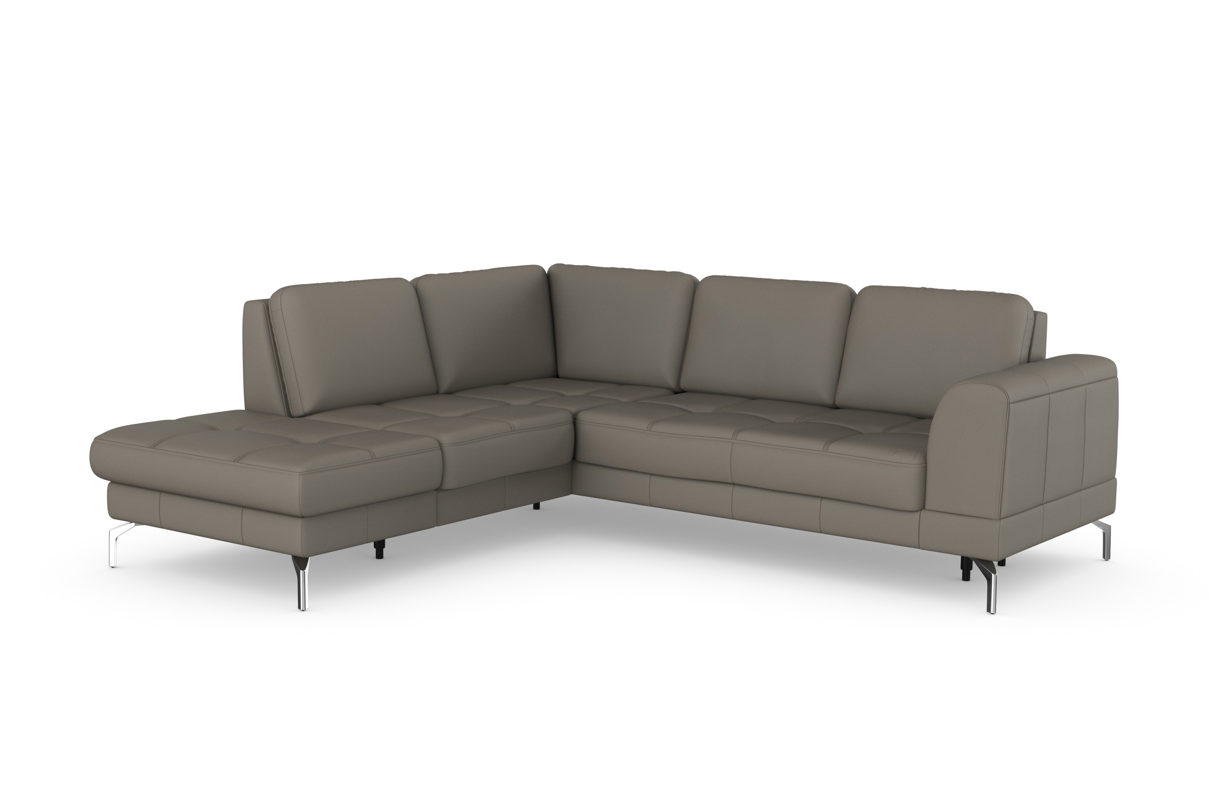 sit&more Ecksofa »Bendigo L-Form«, inklusive Sitztiefenverstellung, Bodenfreiheit 15 cm, in 2 Fußfarben