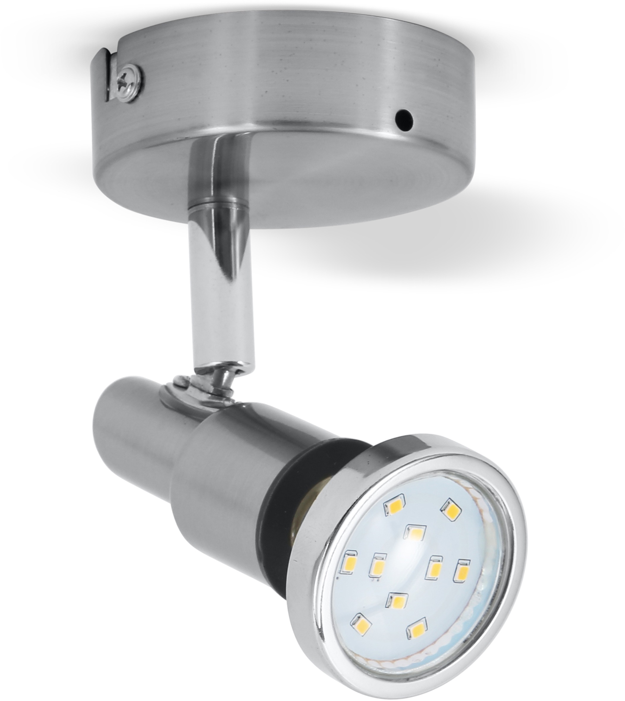 B.K.Licht LED Deckenspot »Aurel«, 1 flammig-flammig, Wandleuchte, Deckenleuchte, schwenkbar, 5W 400lm 3.000K, GU10, IP44