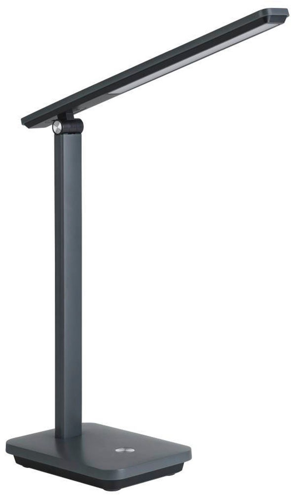 EGLO Tischleuchte »INIESTA LED Tischlampe, grau-schwarz, Touchsensor, dimmbar, USB«, 1 flammig, Leuchtmittel LED-Modul | LED fest integriert, Leselampe, Schreibtischlampe, 3-step CCT, Kopf verstellbar, 33x35x35cm