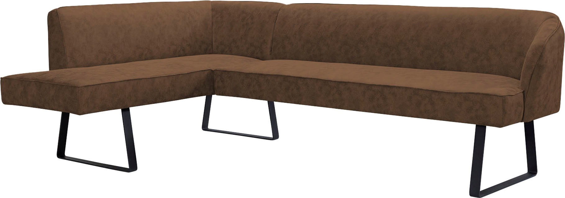 exxpo - sofa fashion Eckbank »Americano«, mit Keder und Metallfüßen, Bezug in verschiedenen Qualitäten