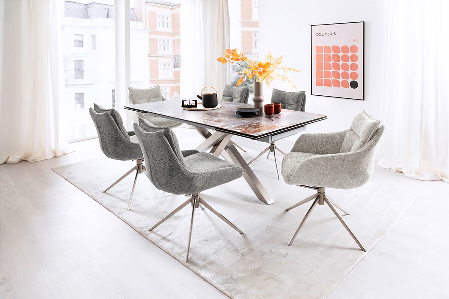 MCA furniture Esszimmerstuhl, Strukturstoff, (2er-Set), drehbar 360°, Dreh- günstig online kaufen
