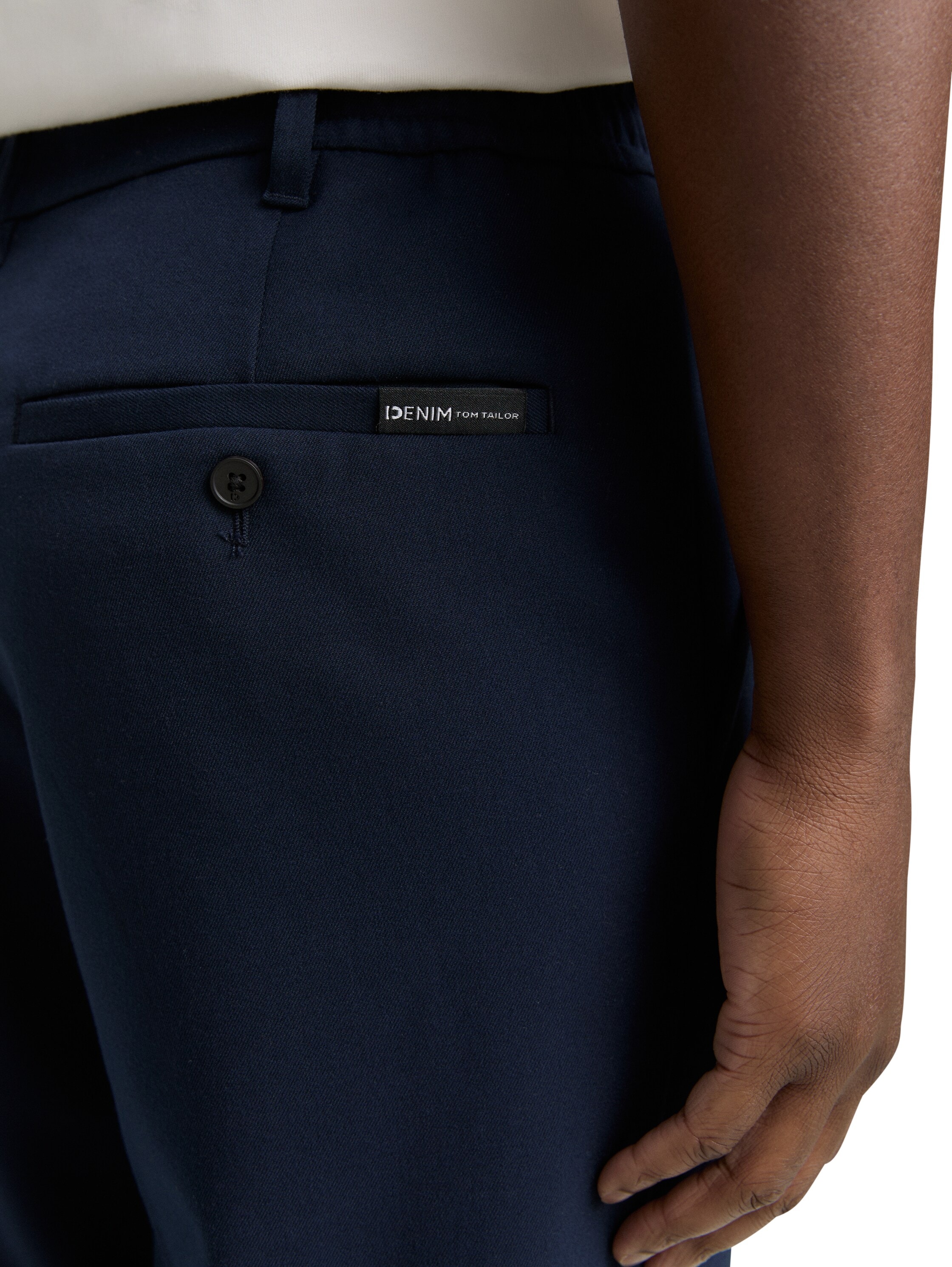 TOM TAILOR Denim Chinohose, mit Bügelfalte