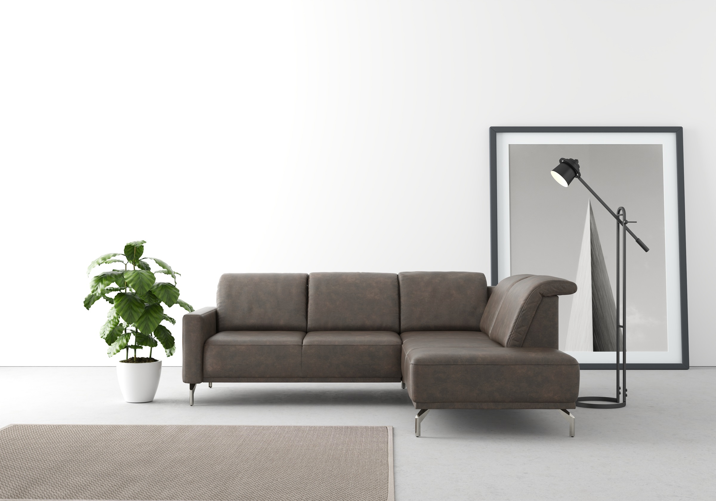 sit&more Ecksofa »Bailando L-Form« wahlweise mit Kopfteilverstellung und Vo günstig online kaufen