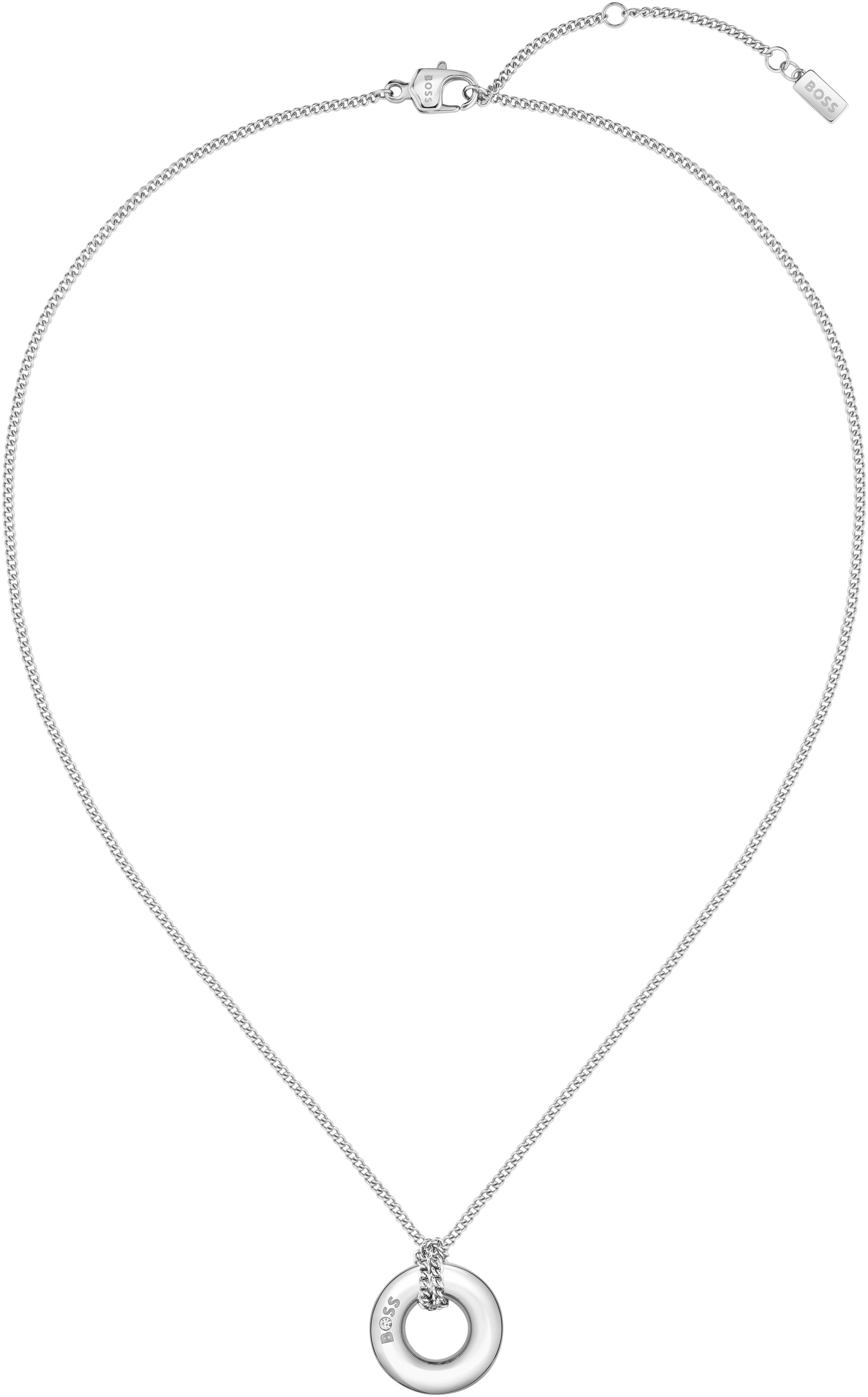 BOSS Kette mit Anhänger »LIVE, Kreis, 1580683, 1580684«, mit Preciosa Crystal