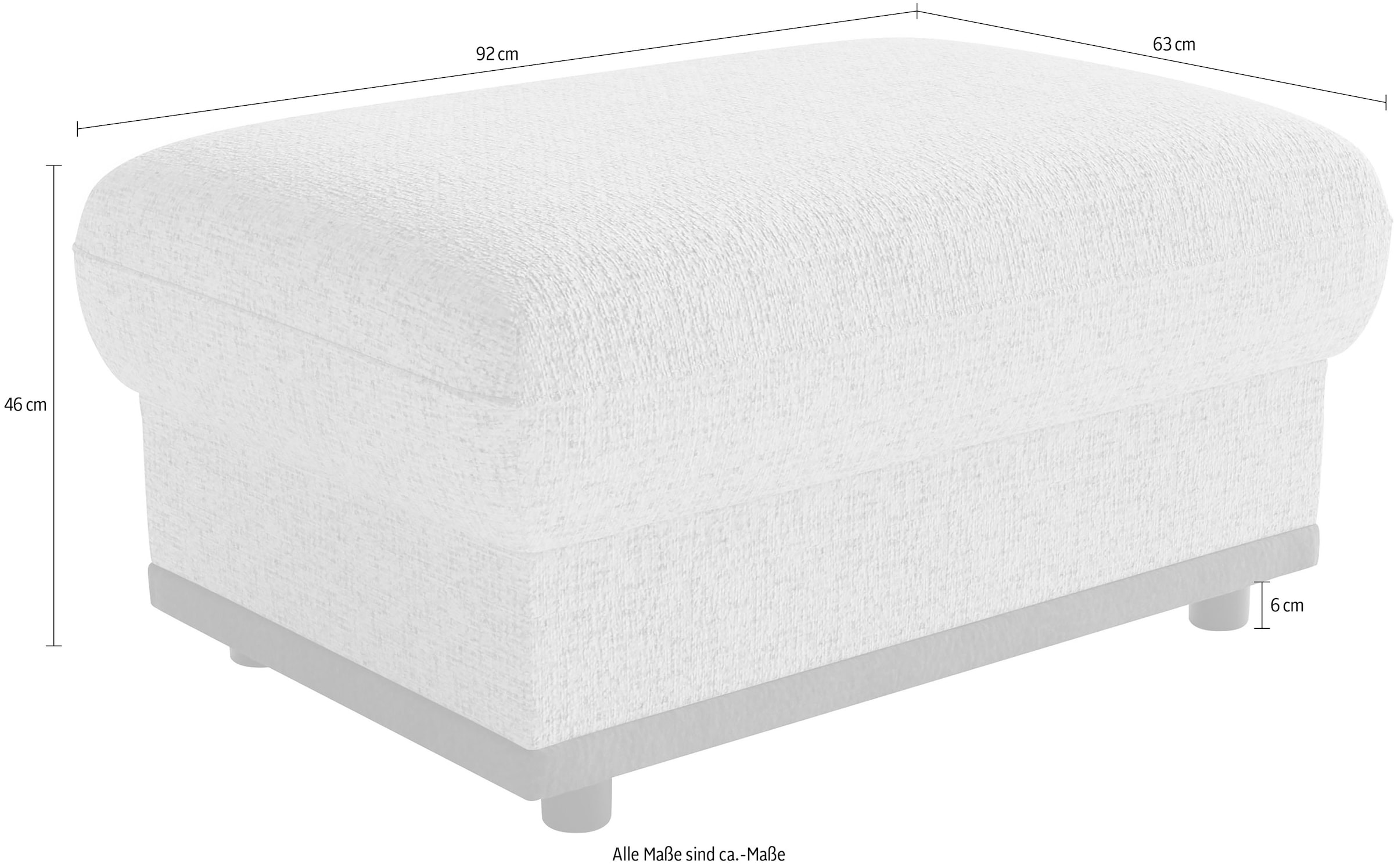 sit&more Polsterhocker »Cordoba« modernes Design