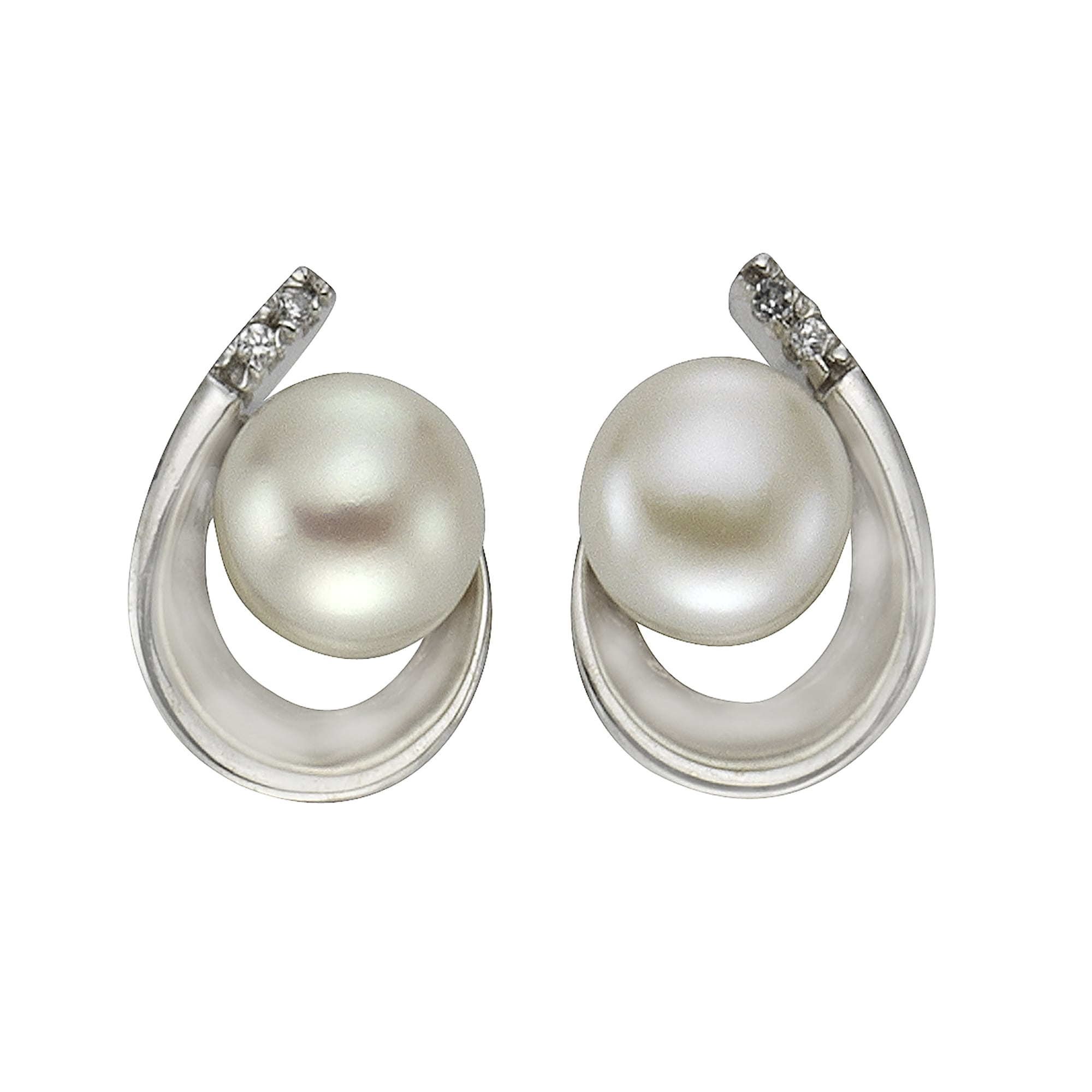 Ohrstecker kaufen weiß« Zeeme »925 Perle Paar Silber online
