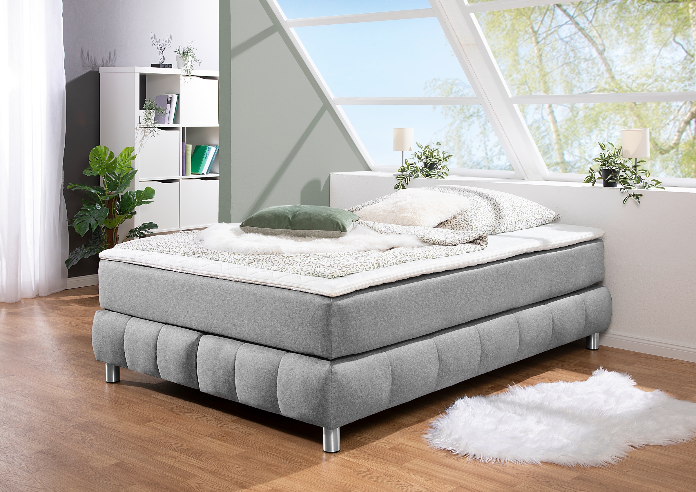 Home affaire Boxspringbett »Salo« Ohne Kopfteil, inkl. Topper, auch in Über günstig online kaufen