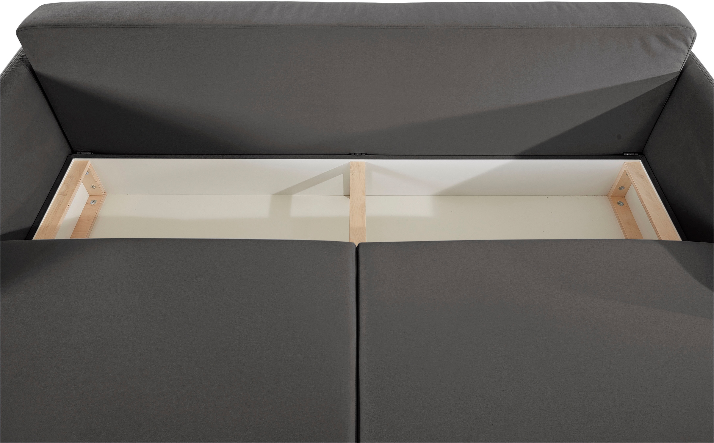 INOSIGN Schlafsofa »Emily«, incl. Bettfunktion und Bettkasten, Seitentache im Armteil, Federkern
