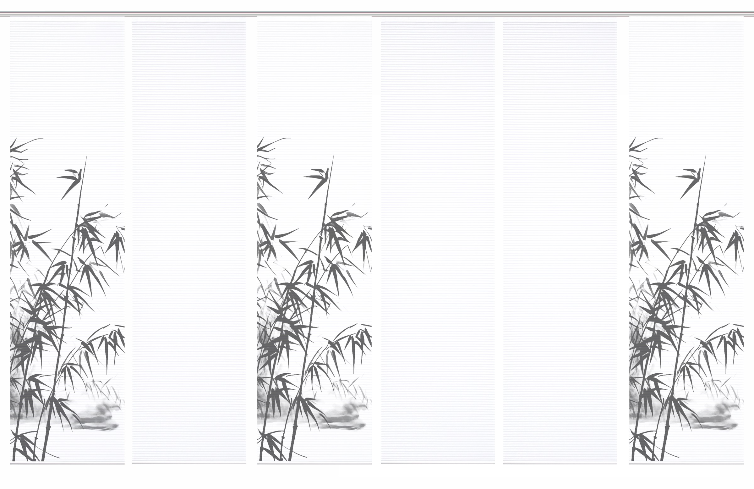 HOME in green Schiebegardine »RUFUS« Paneelwagen 6 Stk. tlg. Bambusoptik, SET, recycelt, Digitaldruck