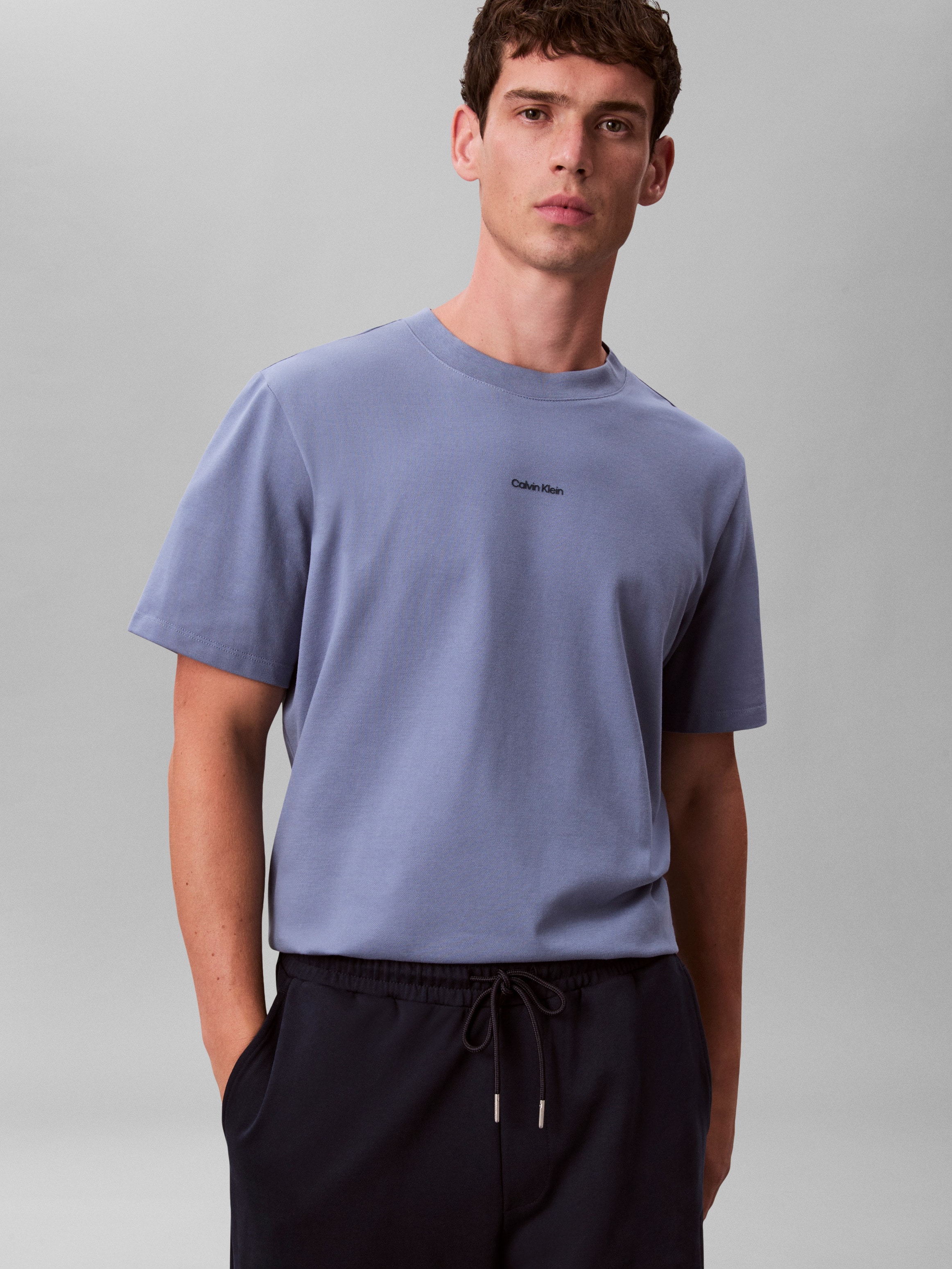 Calvin Klein T-Shirt »SS STRETCH PIQUE NANO EASY TEE« Mit Rundhalsausschnitt