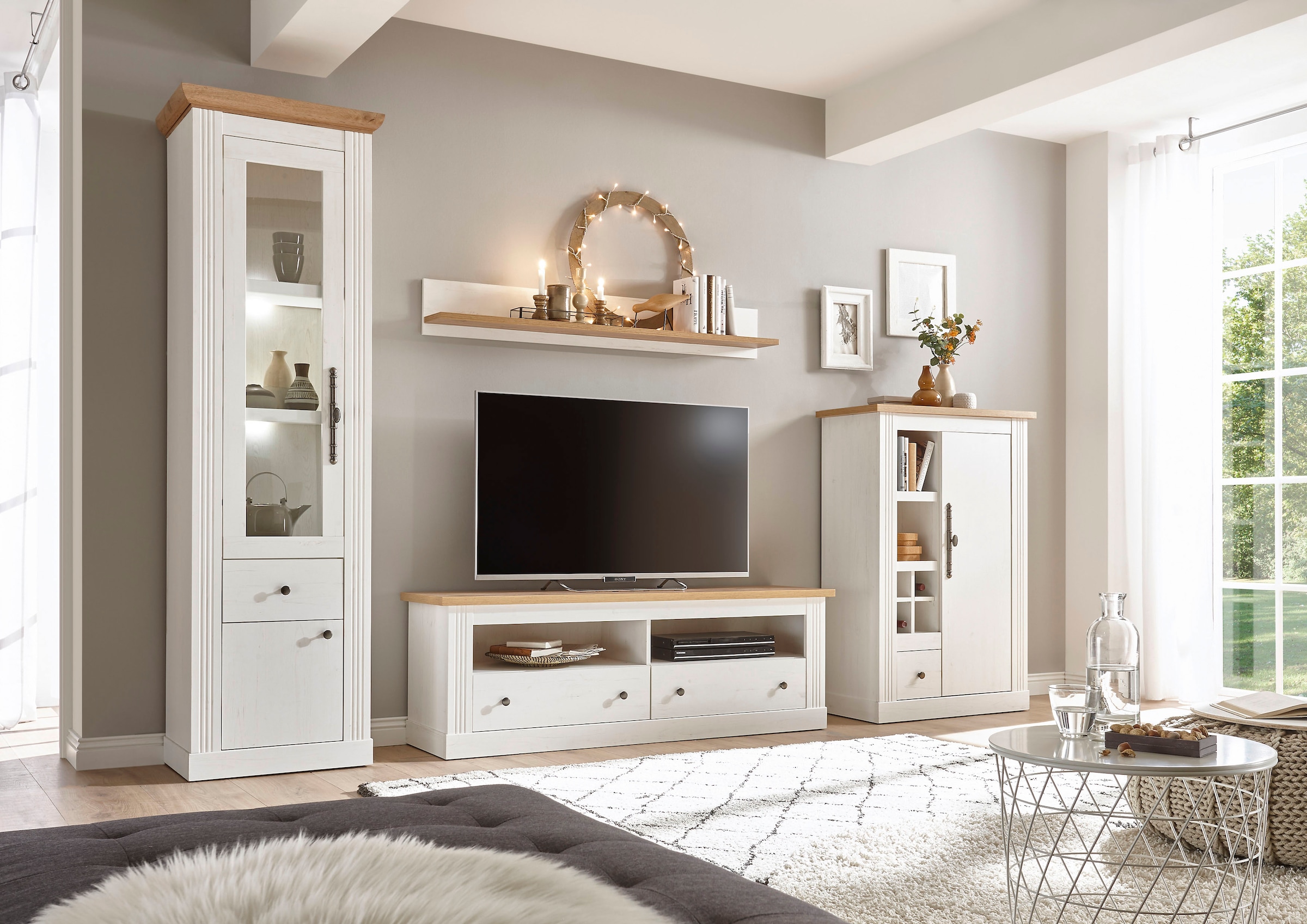 Home affaire Wohnwand »Westminster TOPSELLER!« Set, Vitrine, Lowboard, Komm günstig online kaufen