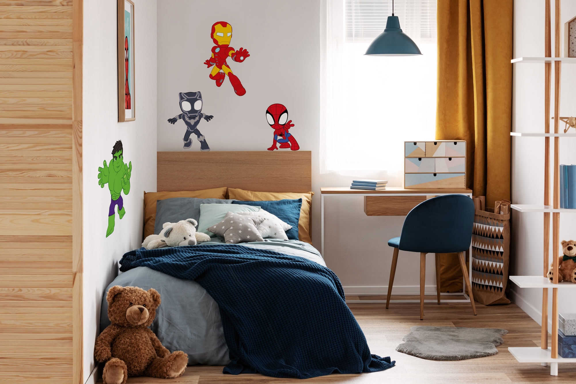 Komar Wandtattoo »Spidey and His Amazing Friends Power Group - Größe 50 x 70 cm«, (4 St.), selbstklebend, Wandsticker, Kinderzimmer