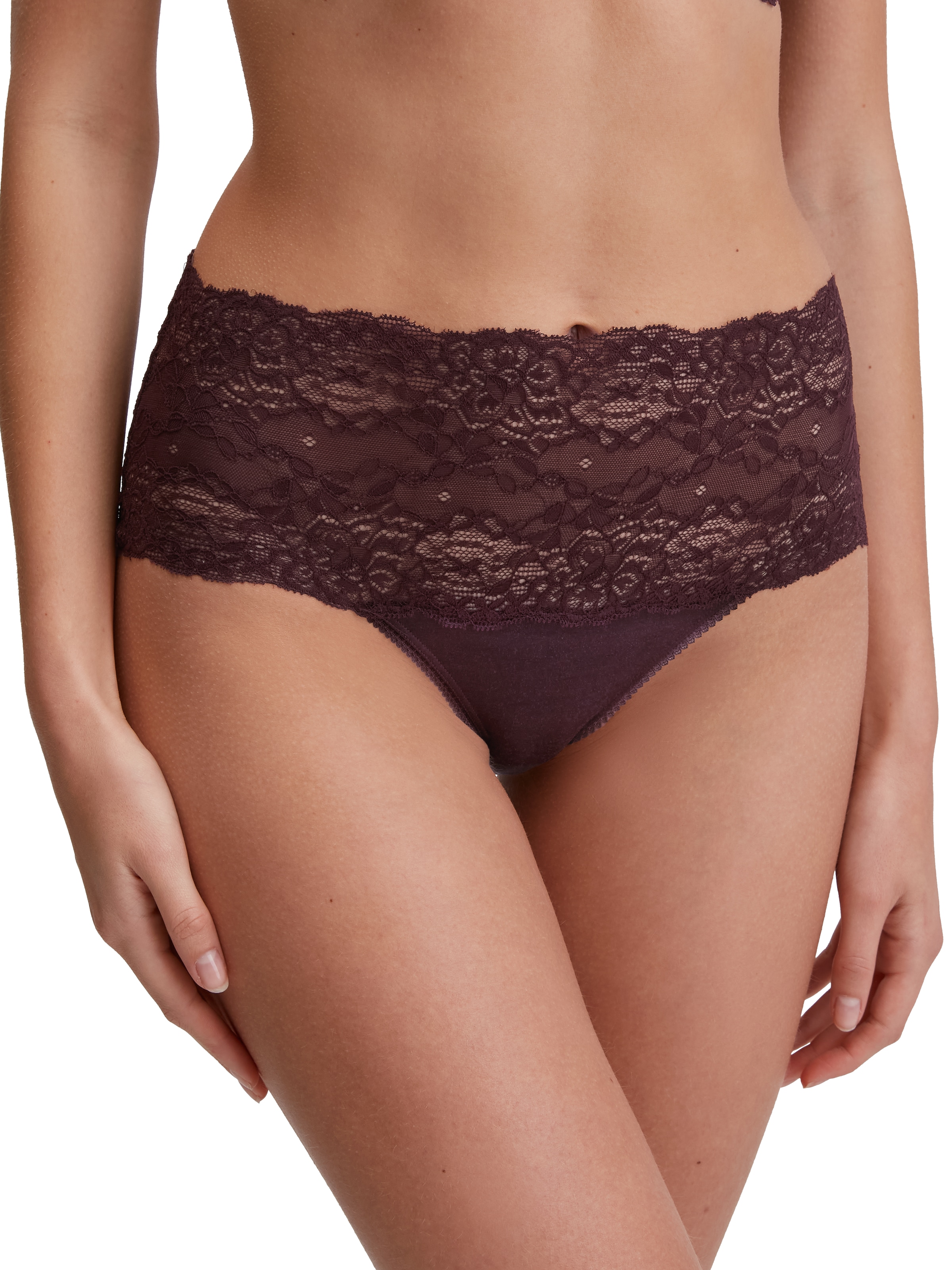 CALIDA High-Waist-Slip »Sensual Secrets« breiter Spitzenbund, Viskose-Mix, Single Jersey, elastisch, weich