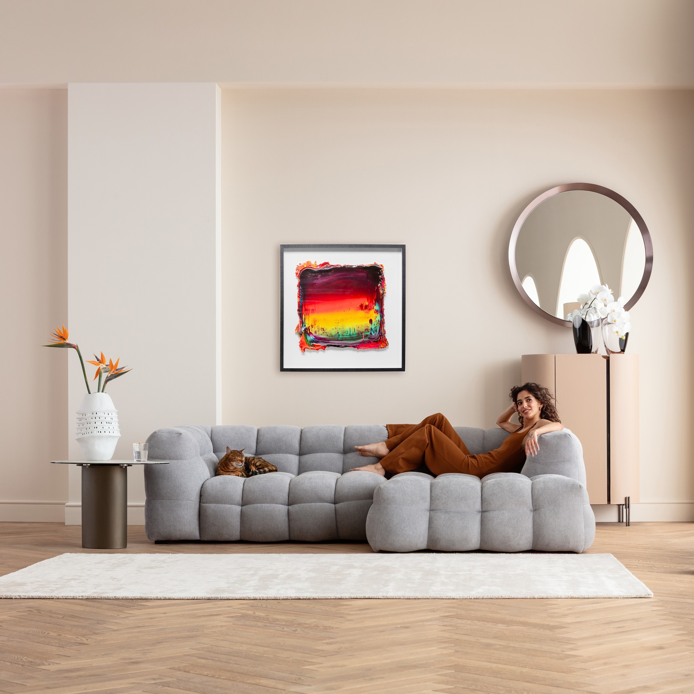 Kare Design Bild mit Rahmen »Gerahmtes Bild Art Pace 90x90cm« 1, 