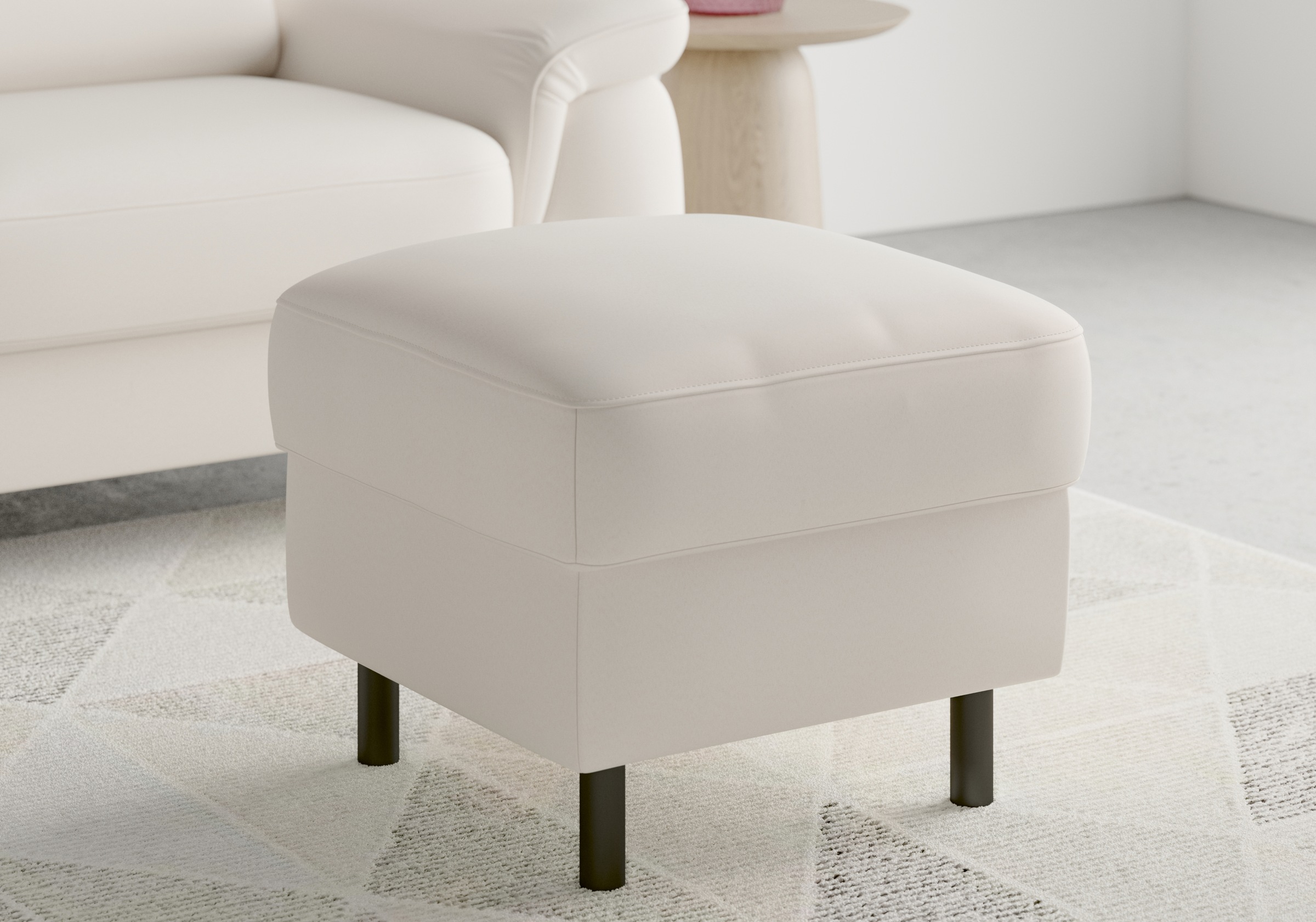 sit&more Stauraumhocker »Sinatra«, Sitzfläche ist abnehmbar, mattschwarze Metallfüße