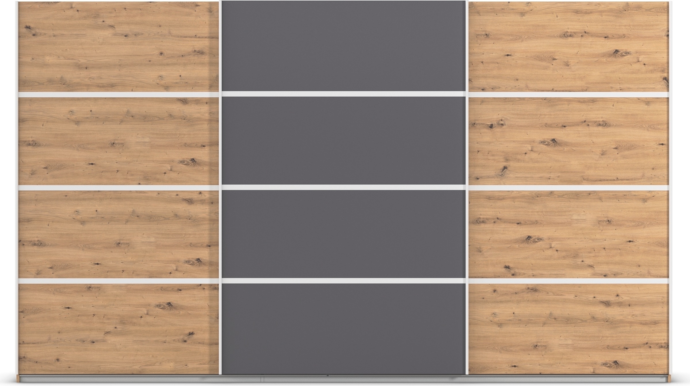 rauch Kleiderschrank »Schwebetürenschrank Garderobe Schrank TOP ANGEBOT Avola«, (in 3 verschiedenen Ausstattungen BASIC/CLASSIC/PREMIUM), mit eleganten Zierleisten in Chrom, Schwarz oder Weiß MADE IN GERMANY