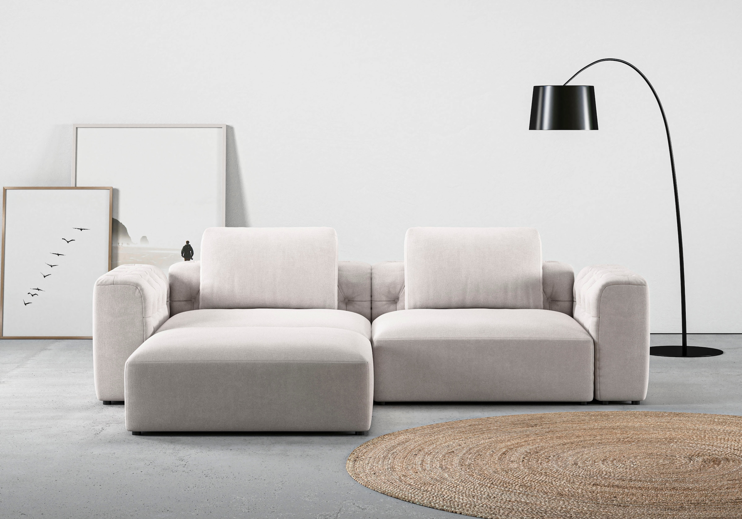 RAUM.ID Ecksofa »Cushid L-Form«, Modulset, bestehend aus 3 Teilen günstig online kaufen