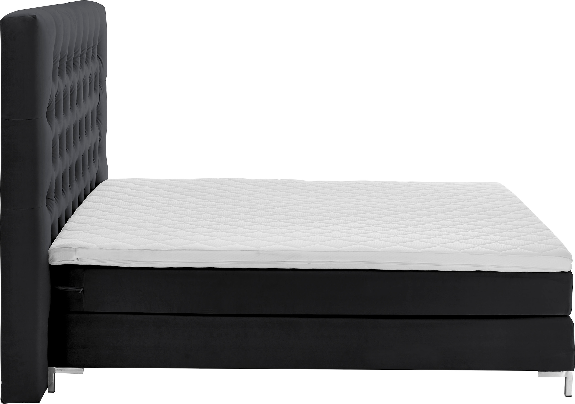 ATLANTIC home collection Boxspringbett »Ronja« mit Topper und extra hohem Kopfteil