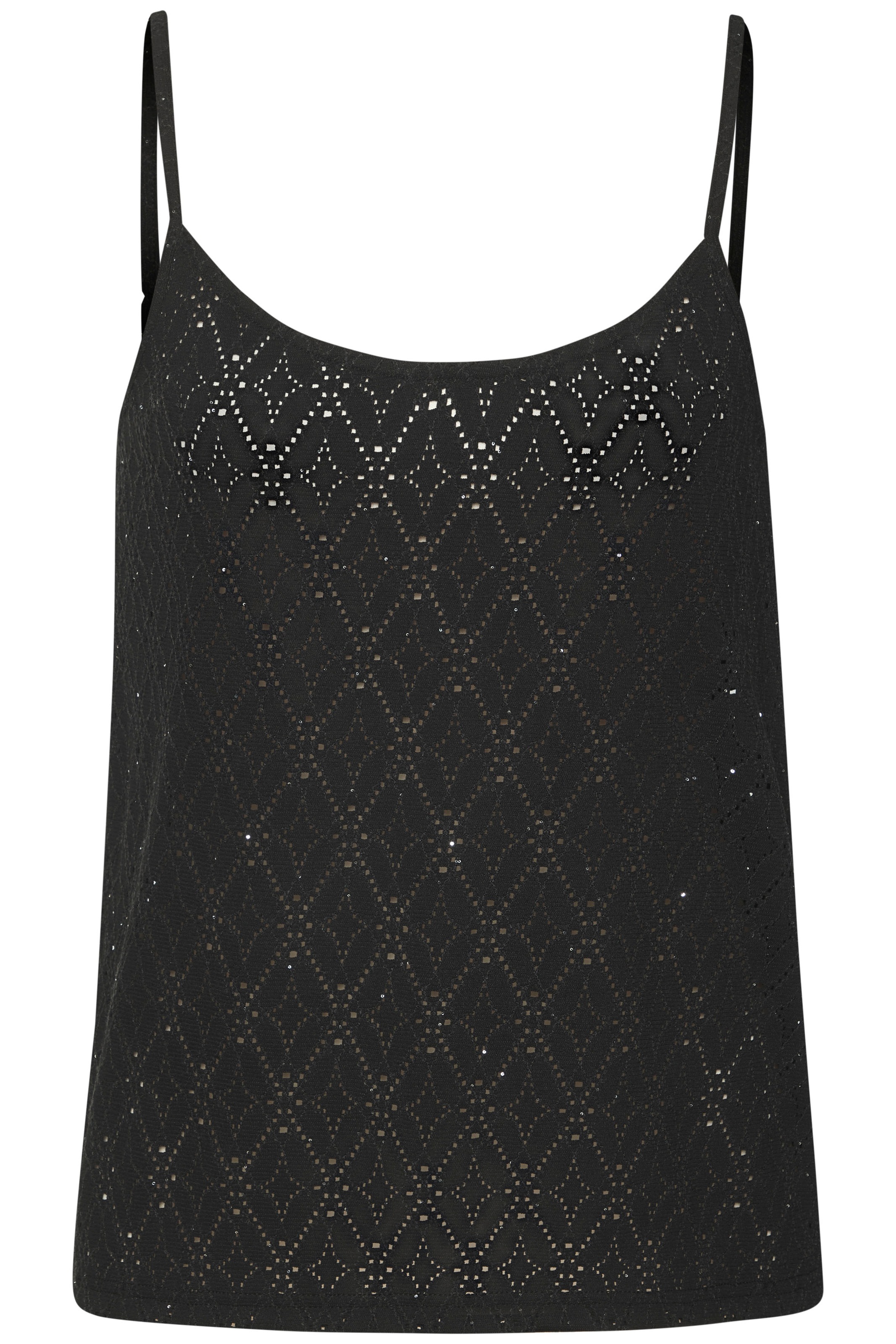 LASCANA Spaghettitop »mit funkelnden Pailetten« 2er-Pack,  aus hochwertiger Ajour-Qualität