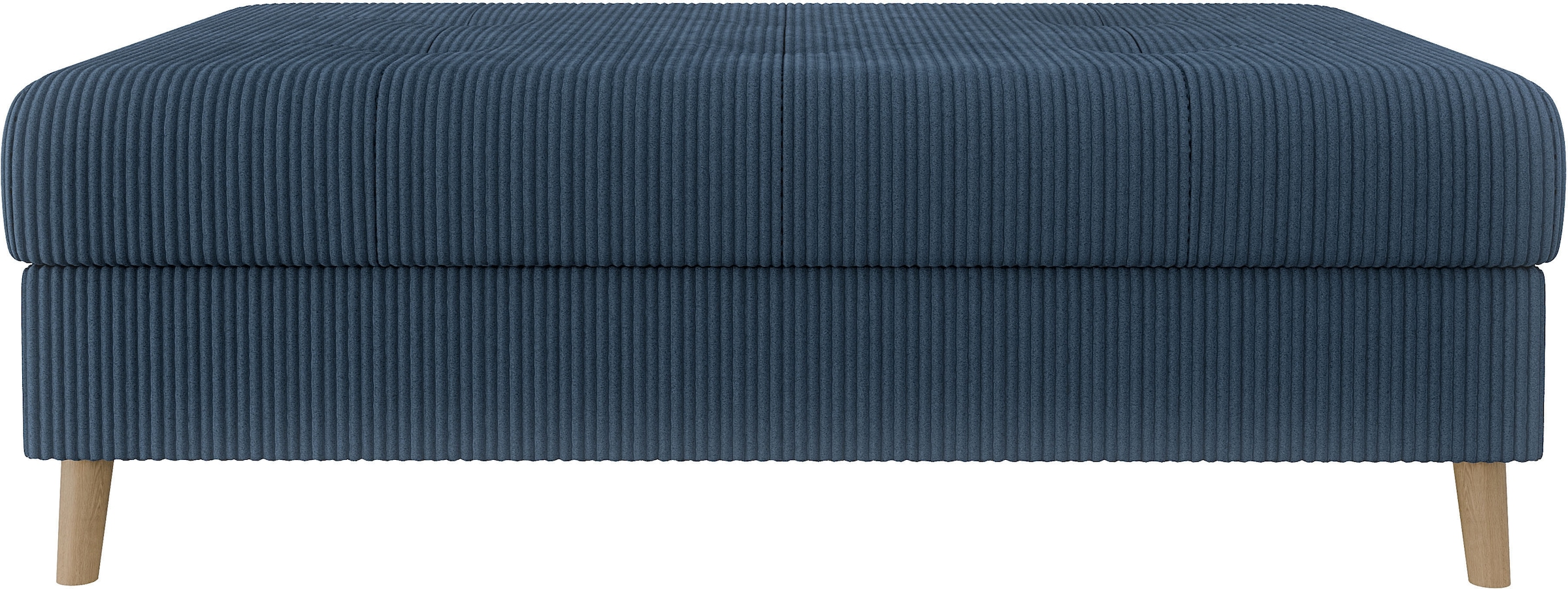 Home affaire Polsterhocker »CHARRE XXL, Steppung im Sitzbereich, Maße: B/T/H: 118/73/40 cm«, passend zur Serie CHARRE, auch in Cord und Bouclé