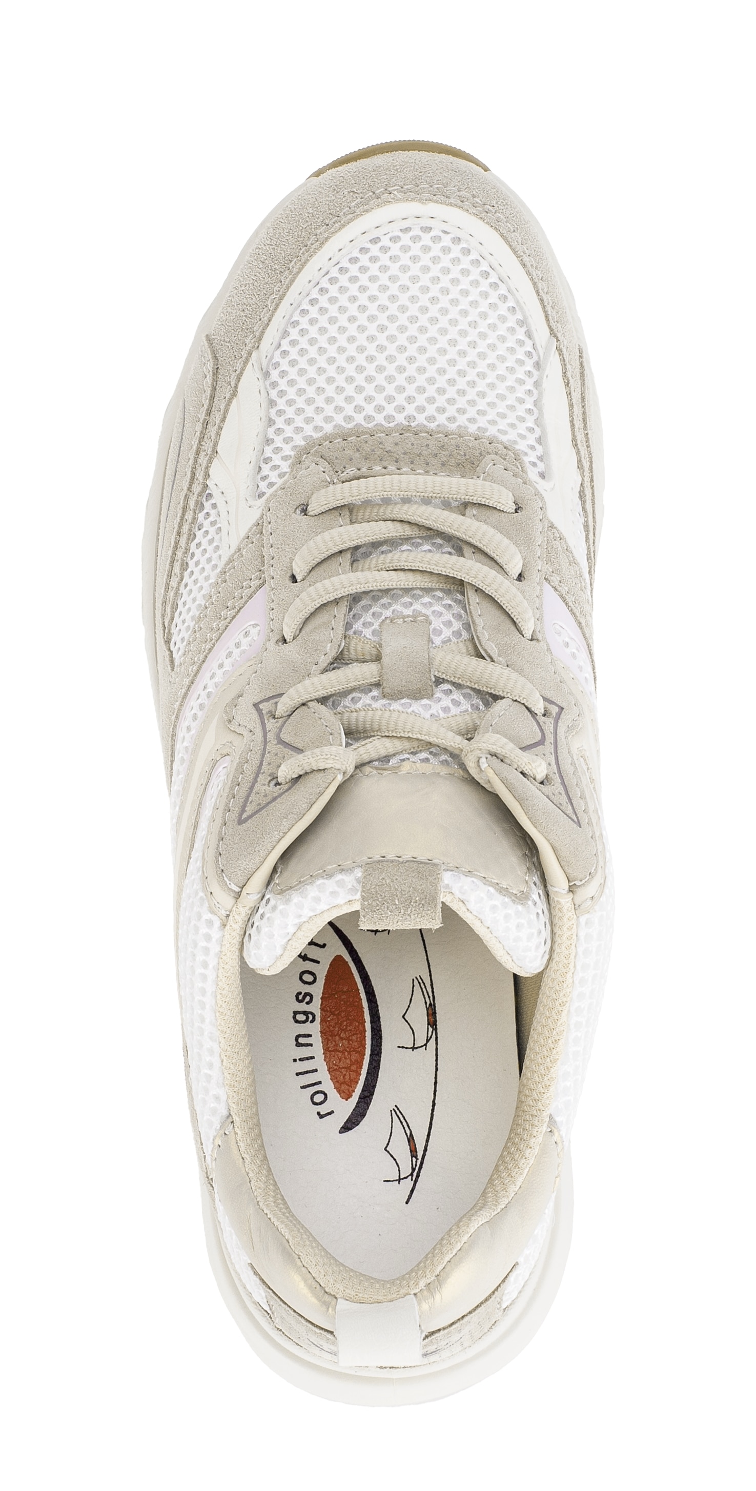 rollingsoft Keilsneaker  , Freizeitschuh, Halbschuh, Schnürschuh mit weichem Schaftrand