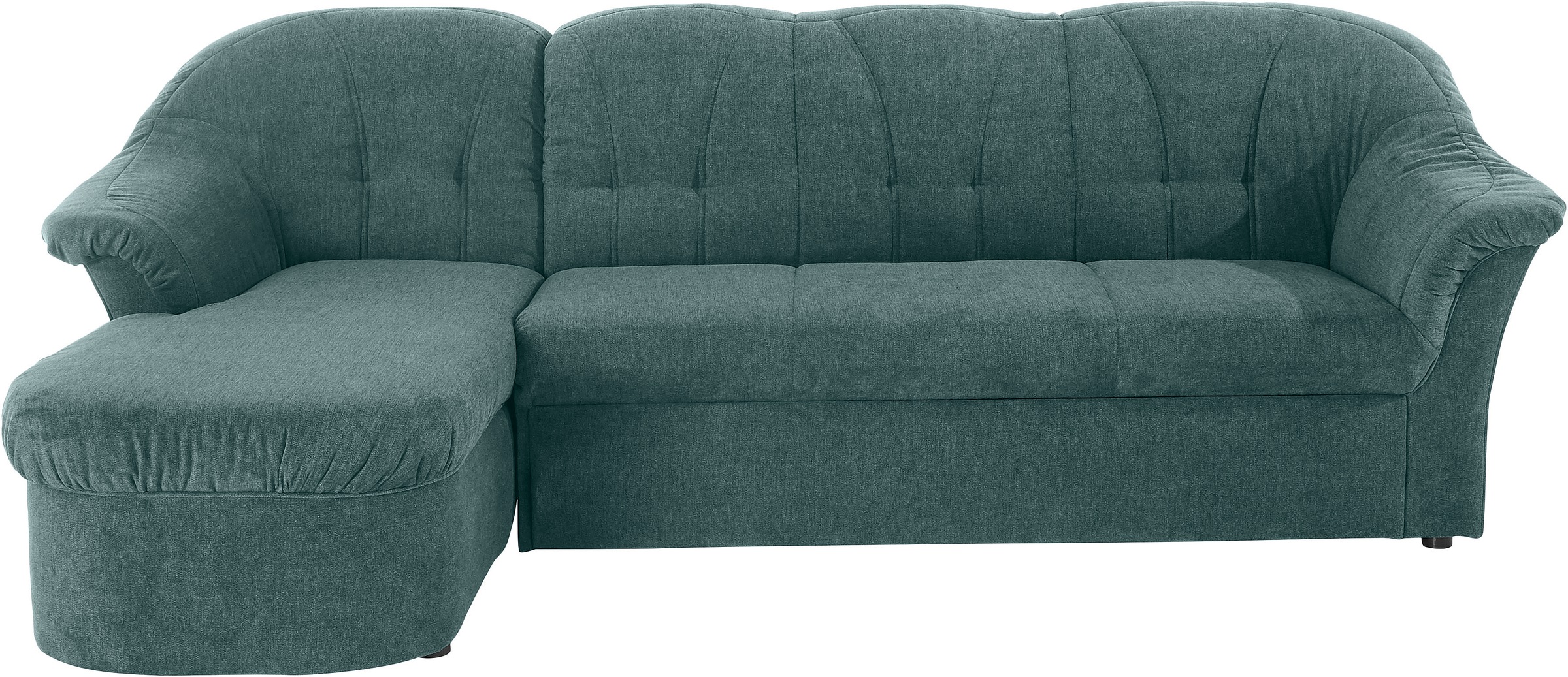 DOMO collection Ecksofa »Pegnitz, elegante Rückensteppung, komfortabel, L-F günstig online kaufen