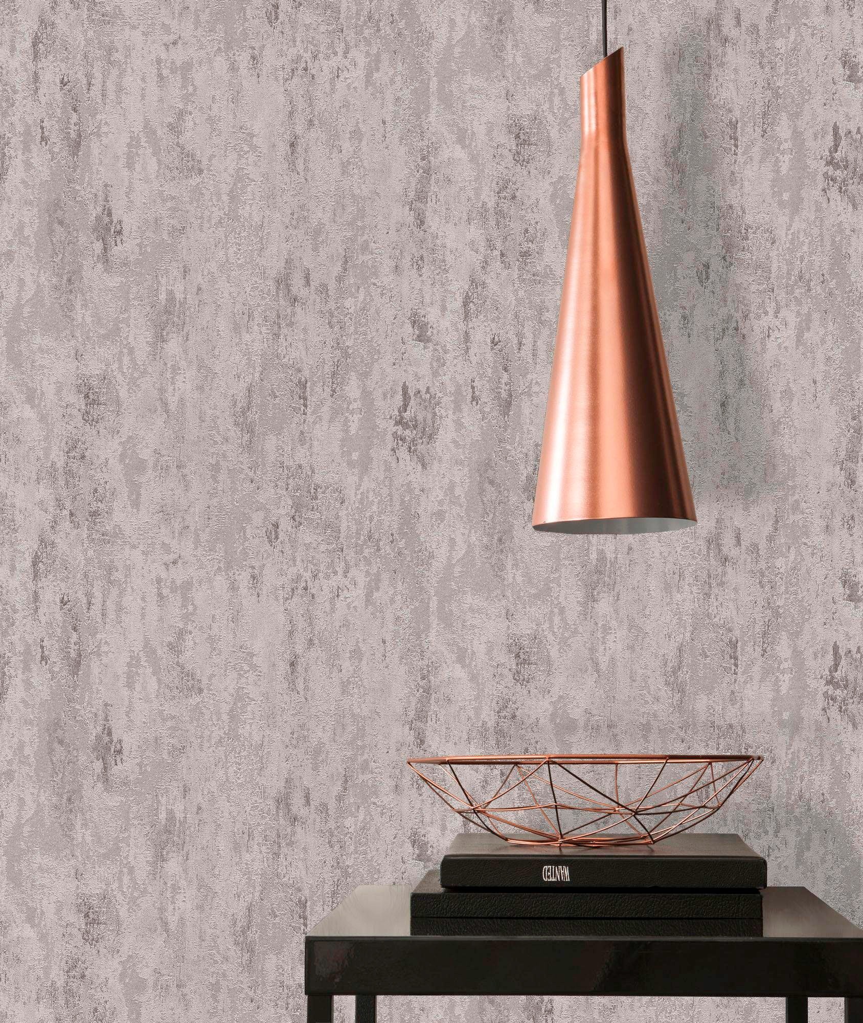 living walls Vliestapete »Il Decoro«, uni-einfarbig-unifarben, Uni Tapete einfarbig Metallic Tapeten Wohnzimmer Schlafzimmer Küche