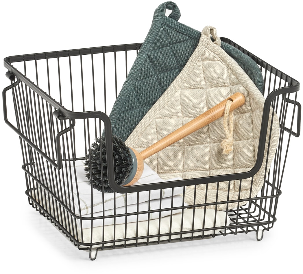 Zeller Present Organizer Aufbewahrungskorb aus Metall, stapelbar