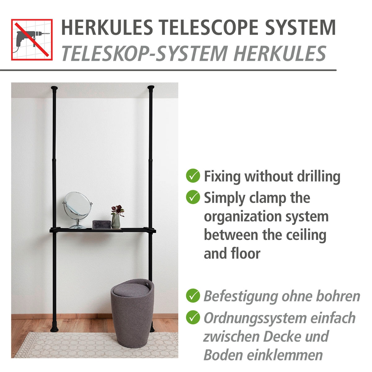 Regalelement Rechnung Teleskop-System auf zum kaufen »Herkules«, passend WENKO Herkules