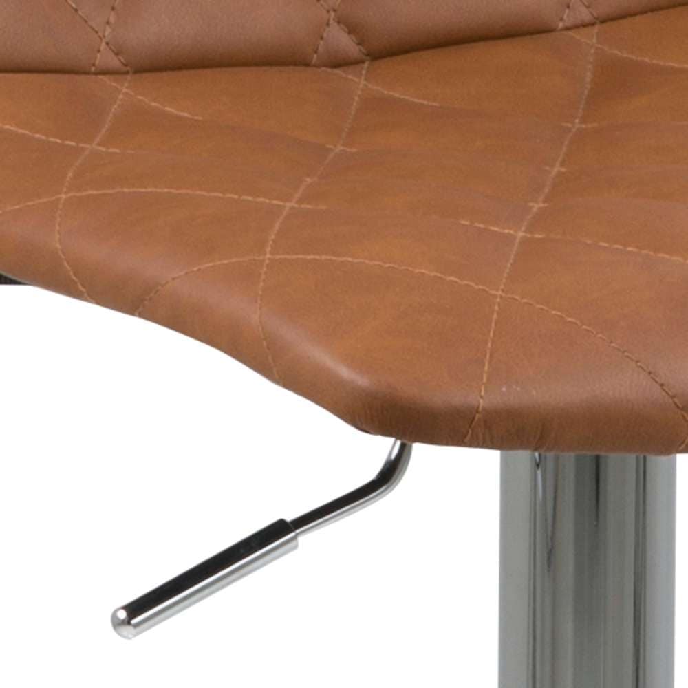 ACTONA GROUP Barhocker »Emu«, Barstuhl, PU Lederoptik, Braun, Trompetenfuß, Sitzhöhe: 61-82 cm