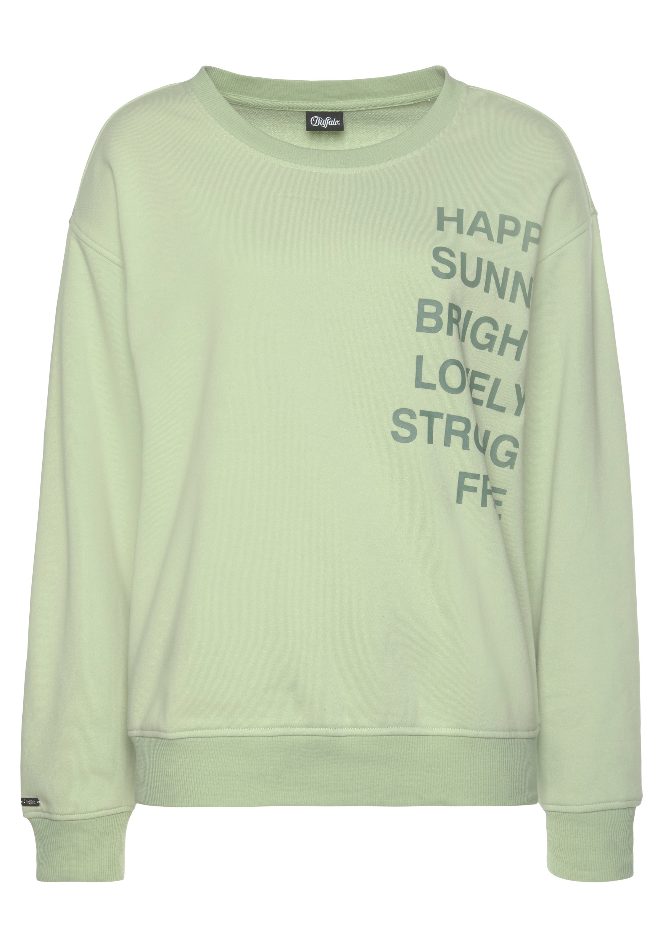 Buffalo Sweatshirt, mit Statement Druck, Loungeanzug