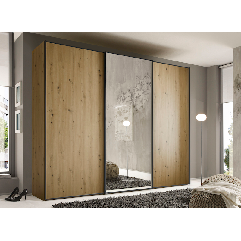 STAUD Schwebetürenschrank »Sinfonie Plus, edles Design in hochwertiger Qualität, Made in Germany« Mit Spiegeltür und vier verschiedenen...