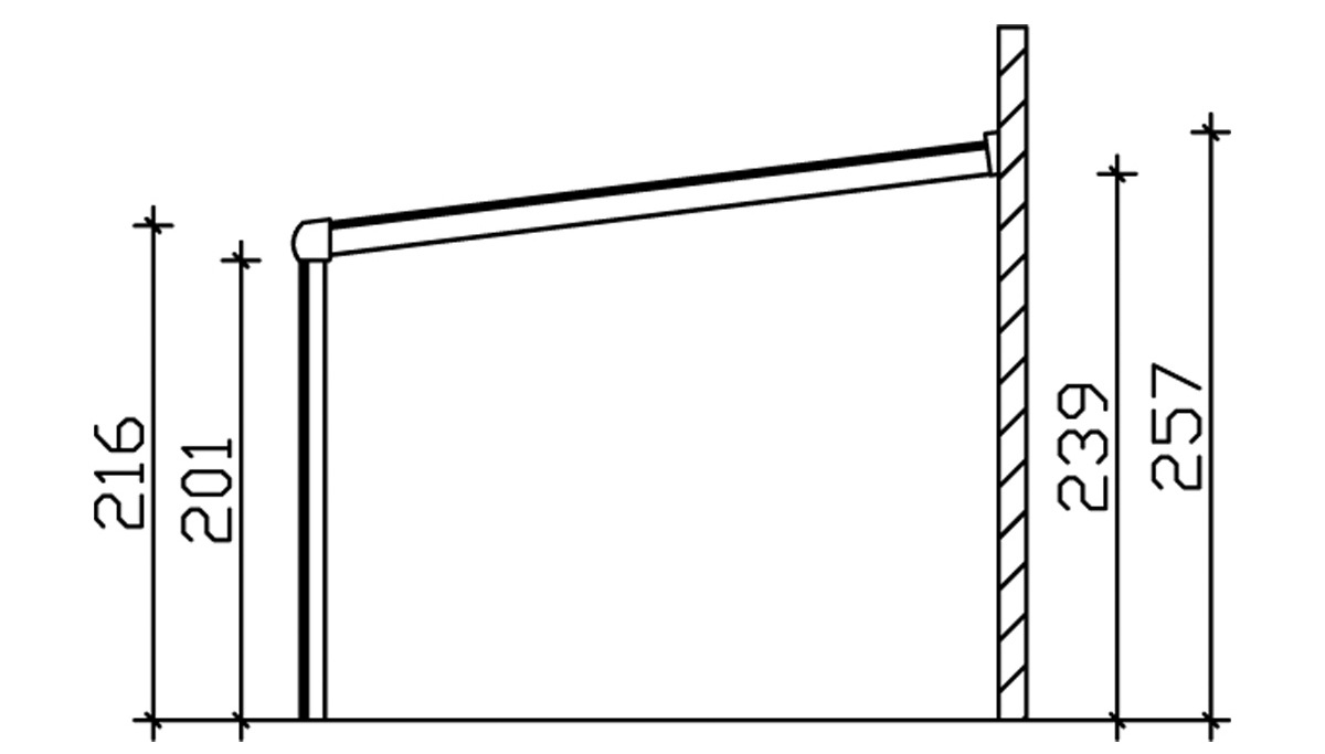 Skanholz Terrassendach »Garda« BxT: 648x307