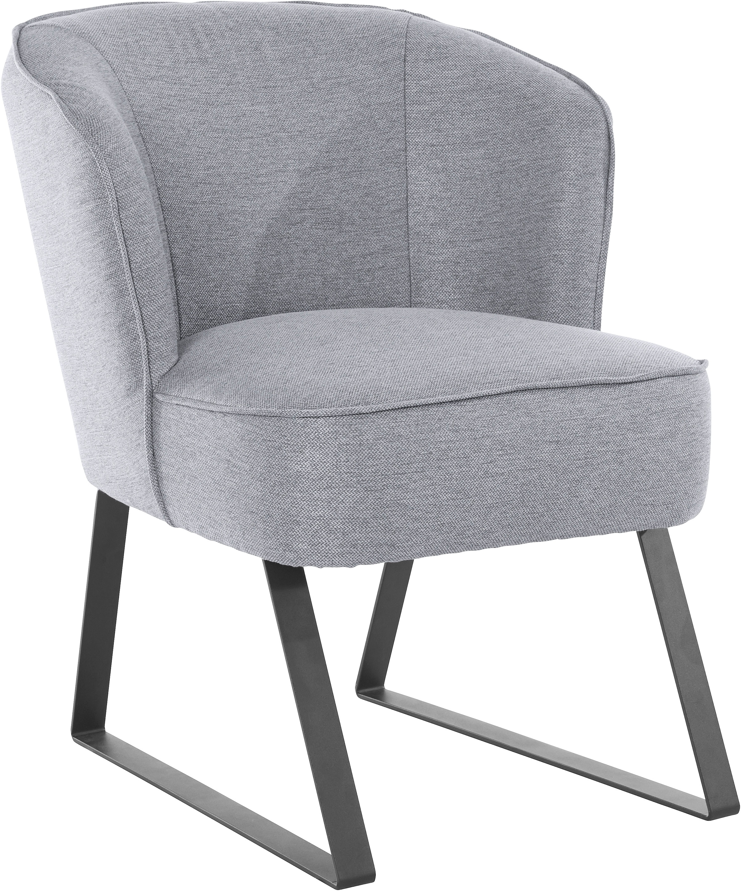 exxpo - sofa fashion Sessel »Americano, Loungesessel«, mit Keder und Metallfüßen, Bezug in verschiedenen Qualitäten, 1 Stck.