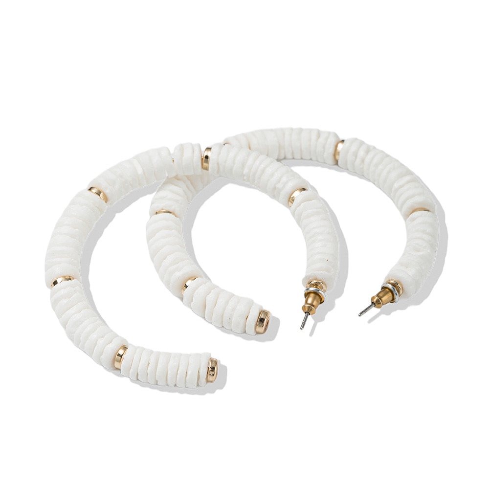 Firetti Paar Creolen »Schmuck Geschenk Kupfer Ohrschmuck Ohrringe« Made in Germany - mit Muschelperle