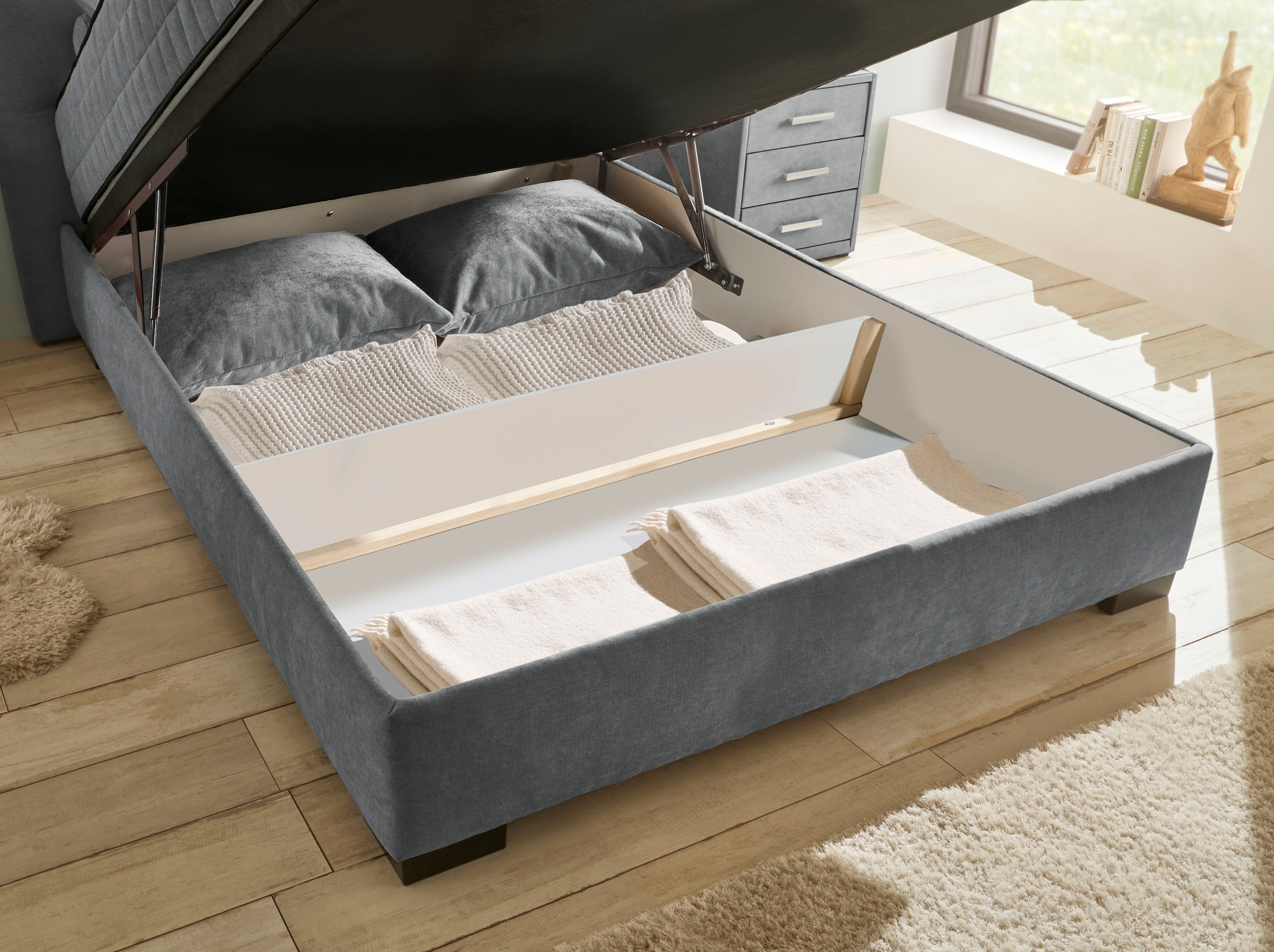 ED EXCITING DESIGN Boxbett »Nagol« mit Bettkasten, mit Wendematratze, erhältlich in verschiedenen Breiten