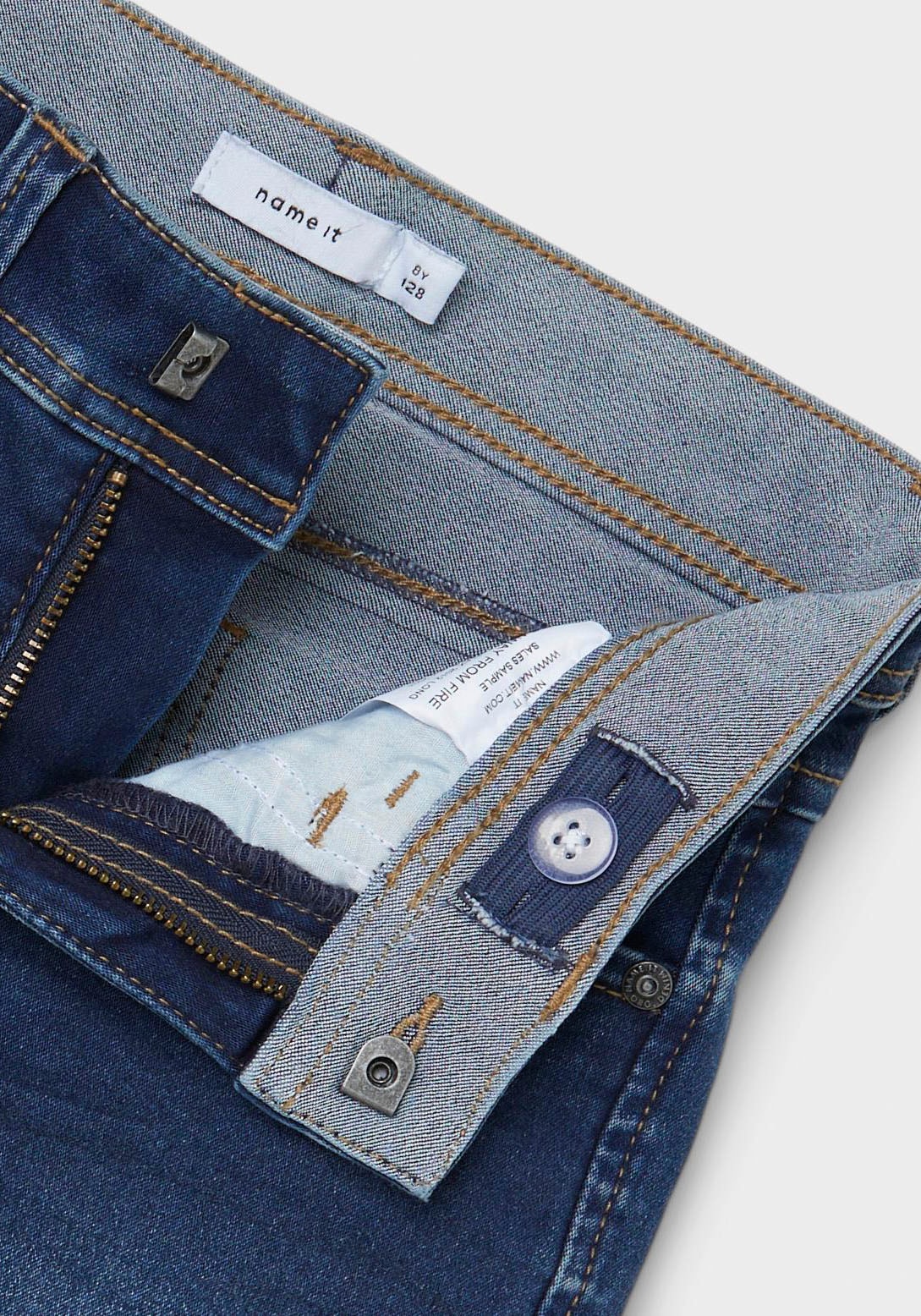 Name It Jeansshorts »NKMSILAS SLIM DNM L SHORTS 2272-TX NOOS«, Baumwollmischung, Stretch, Umschlagsaum
