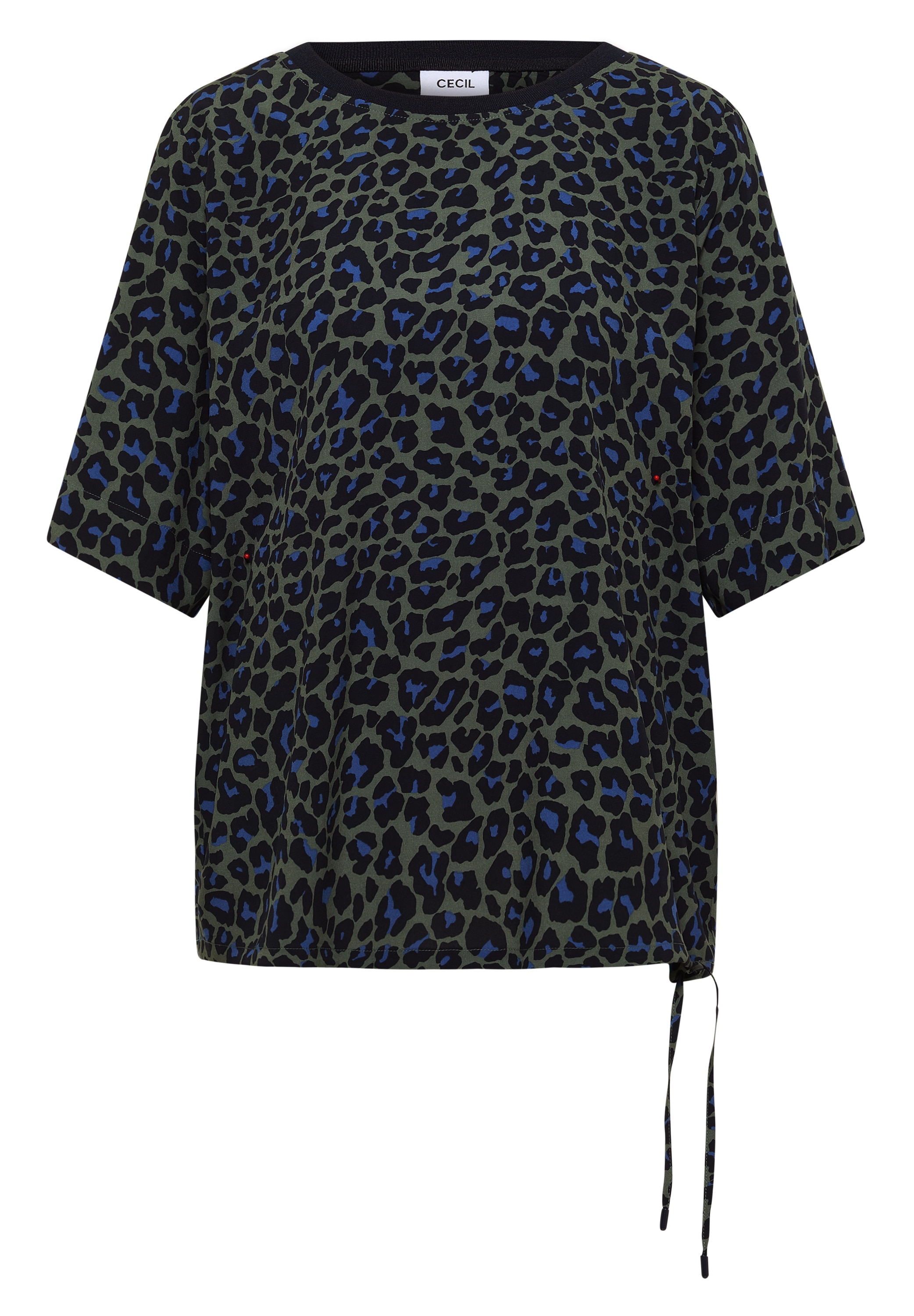 Cecil Shirtbluse mit Animal-Print, Rundhalsausschnitt, Viskose