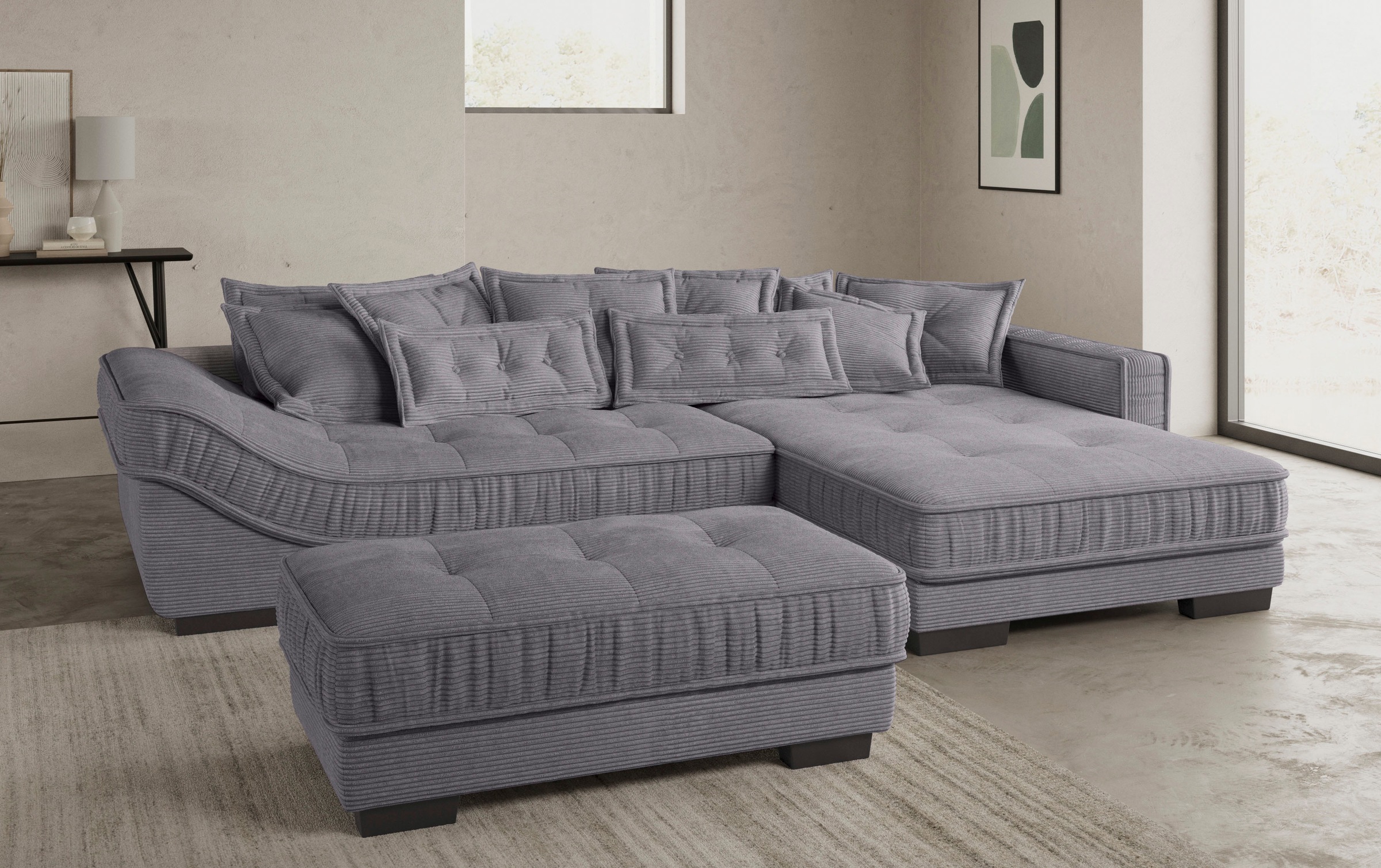 Mr. Couch Ecksofa »Diwan II, L-Form«, Wahlweise mit Kaltschaumpolsterung bis 140 kg belastbar